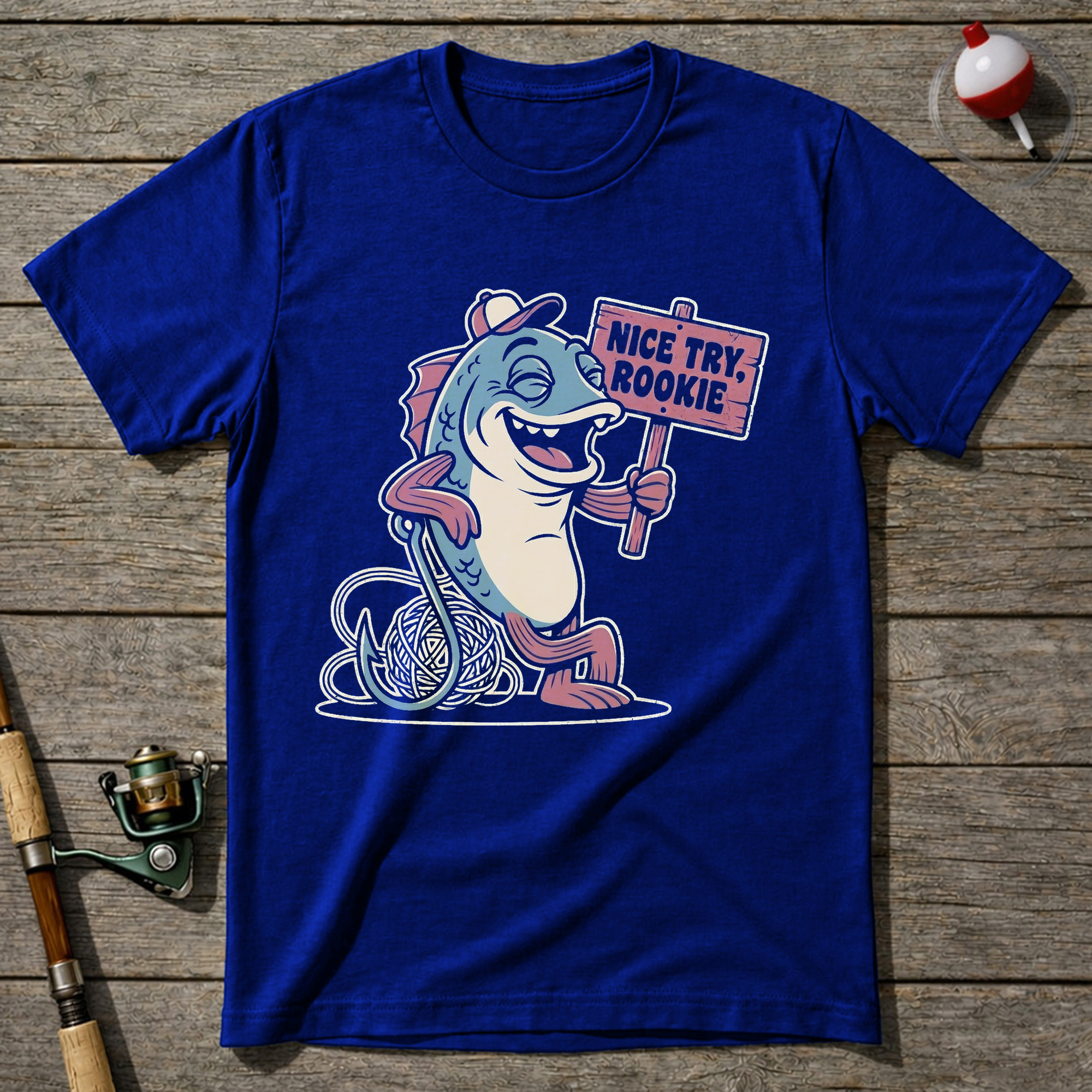 Nice Try Rookie T-Shirt — Royal Blue