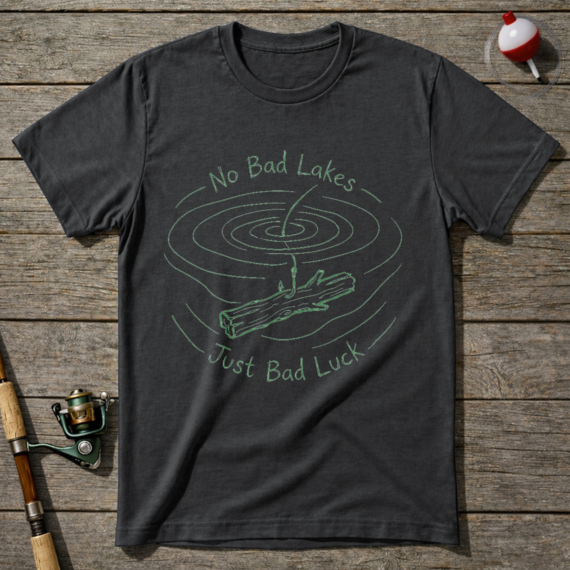 No Bad Lakes T-Shirt — Charcoal