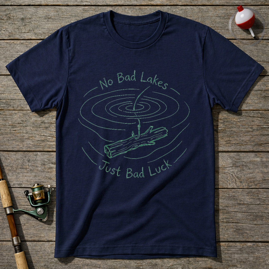 No Bad Lakes T-Shirt — Navy