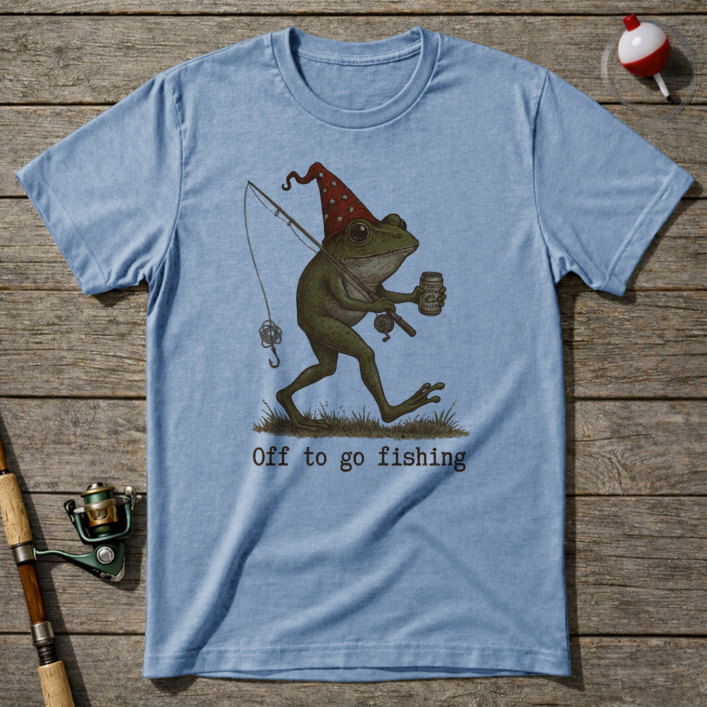 Off To Fish T-Shirt — Light Blue