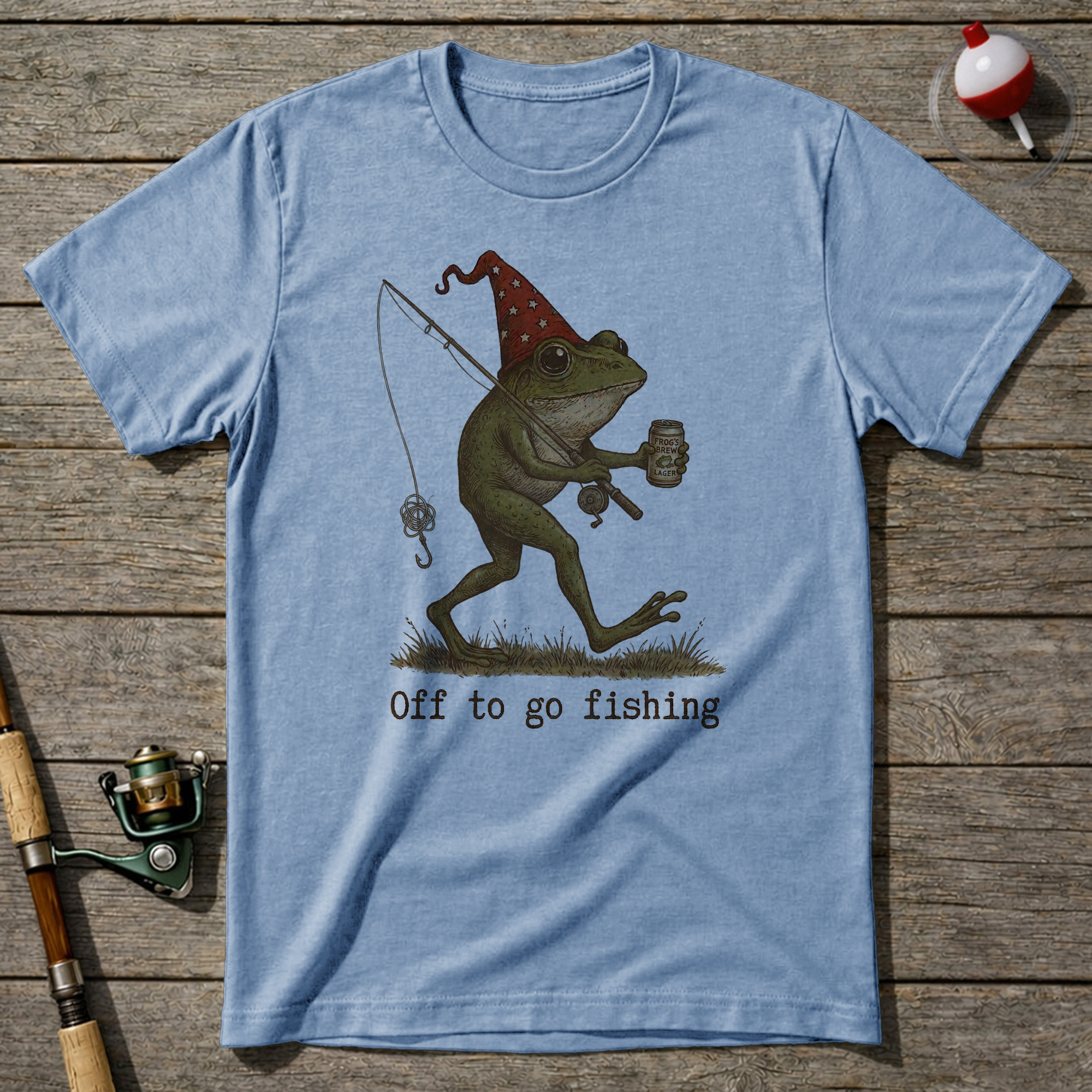 Off To Fish T-Shirt — Light Blue