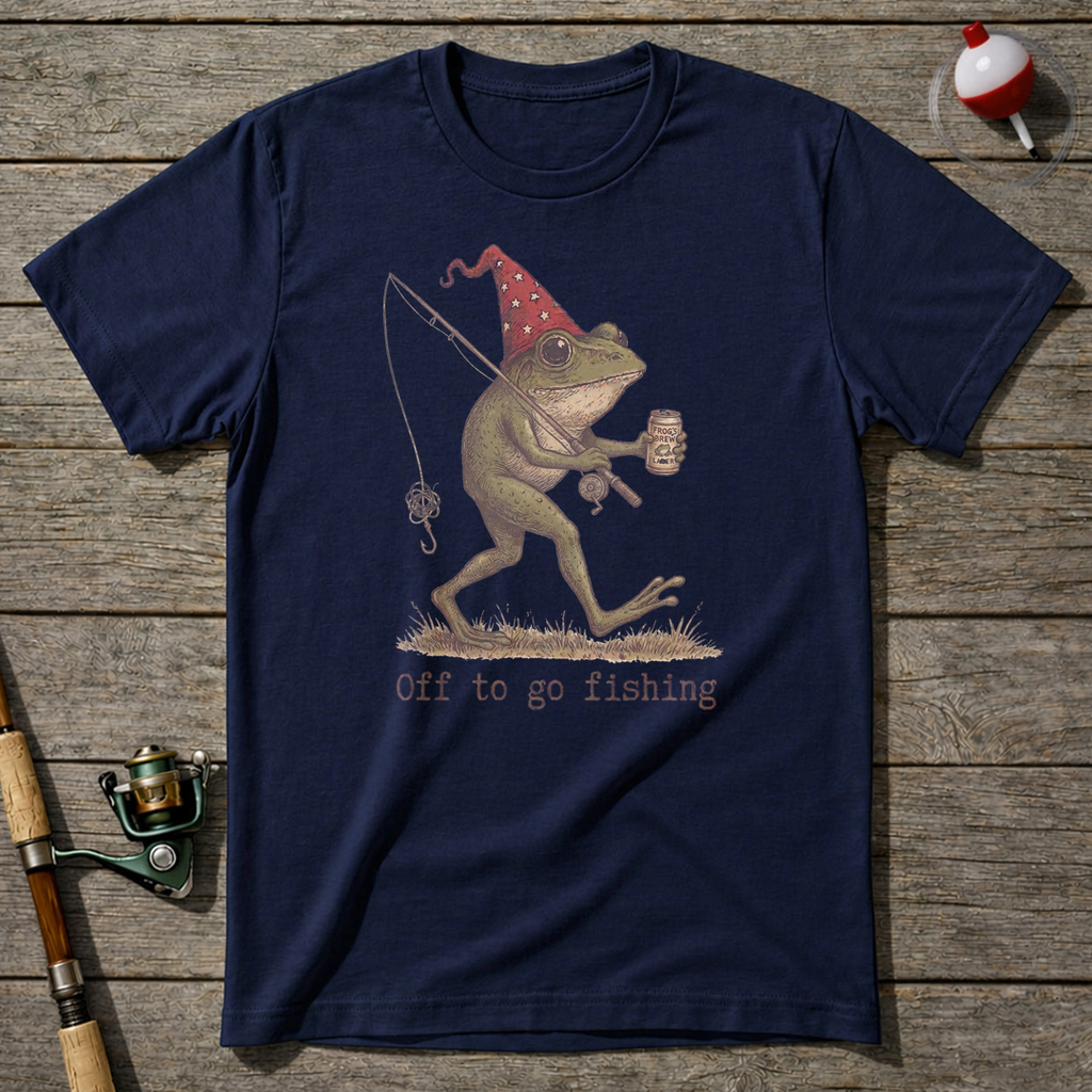 Off To Fish T-Shirt — Navy