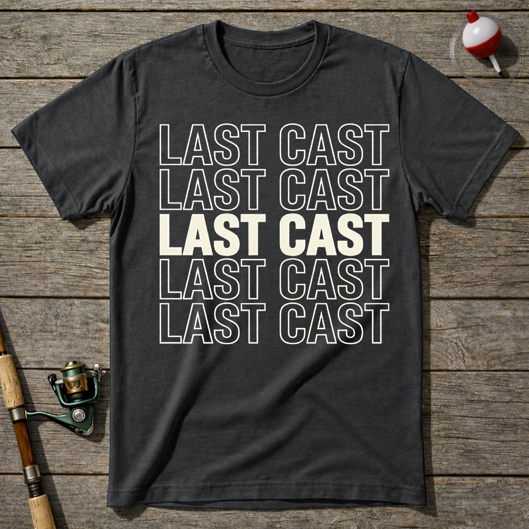 One Last Cast T-Shirt — Charcoal