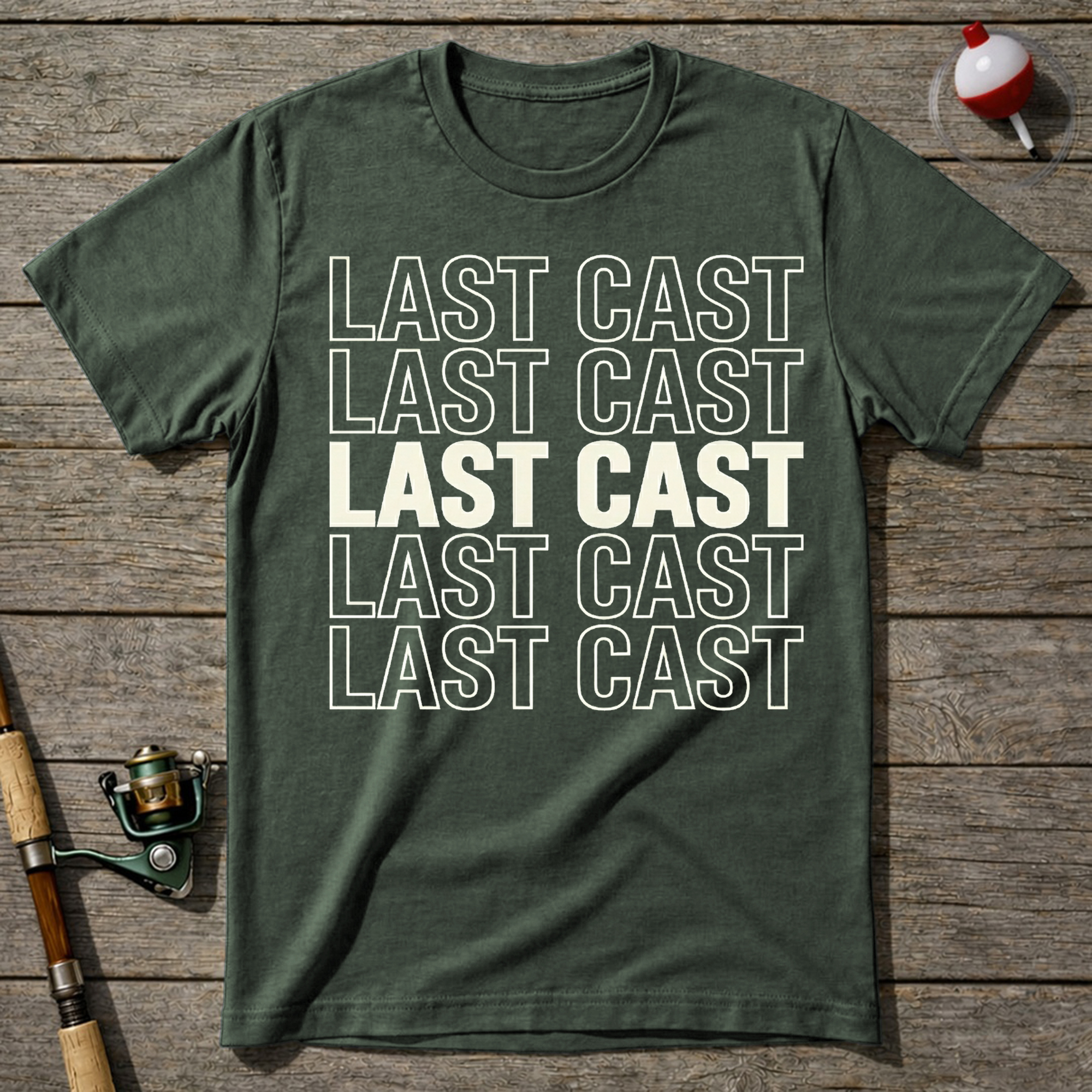 One Last Cast T-Shirt — Military Green