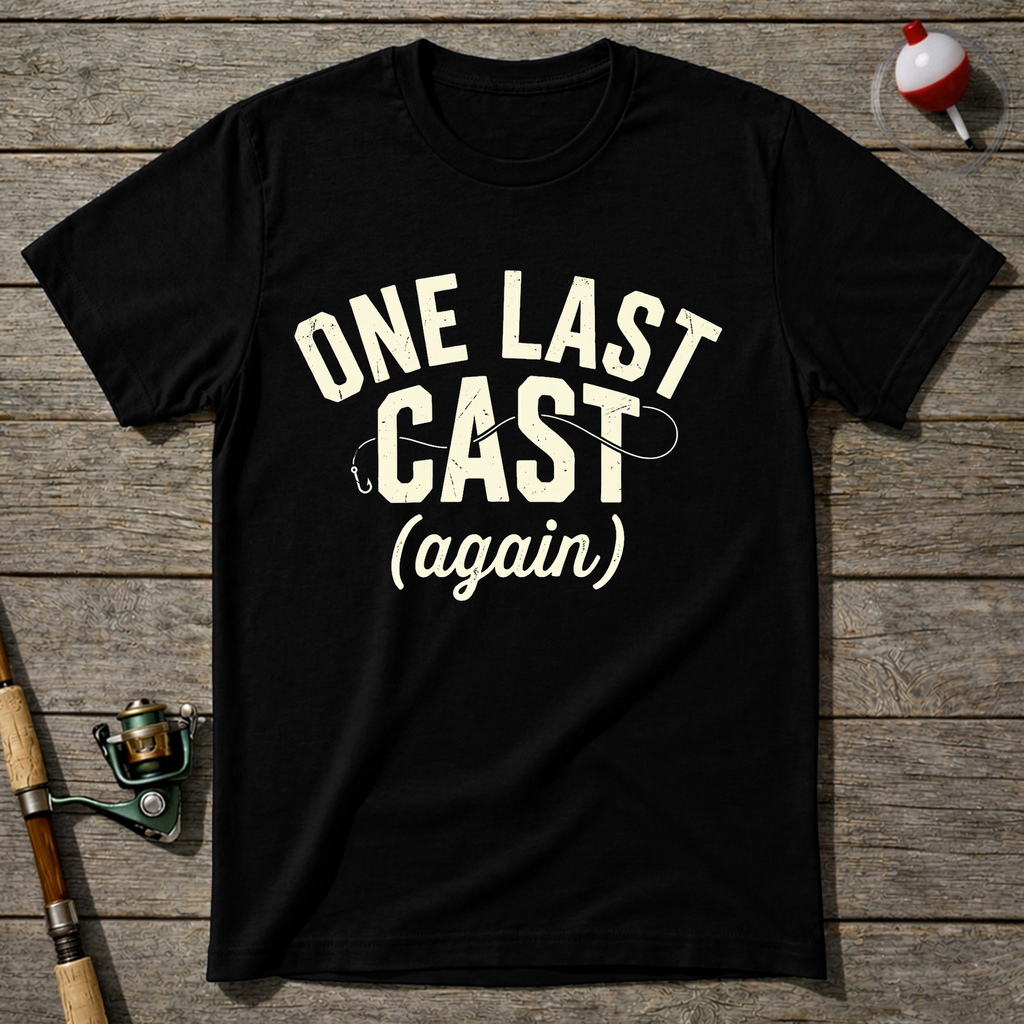 One Last Cast T-Shirt — Black