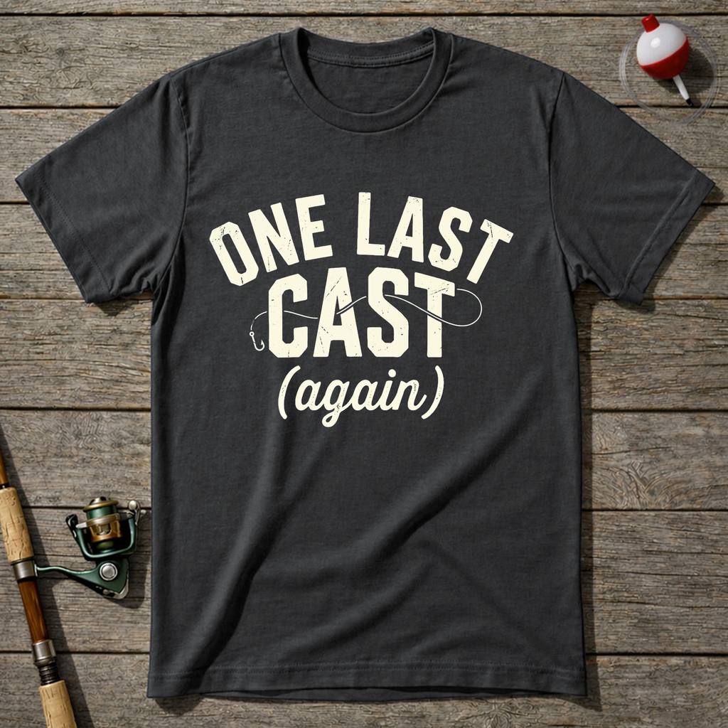 One Last Cast T-Shirt — Charcoal