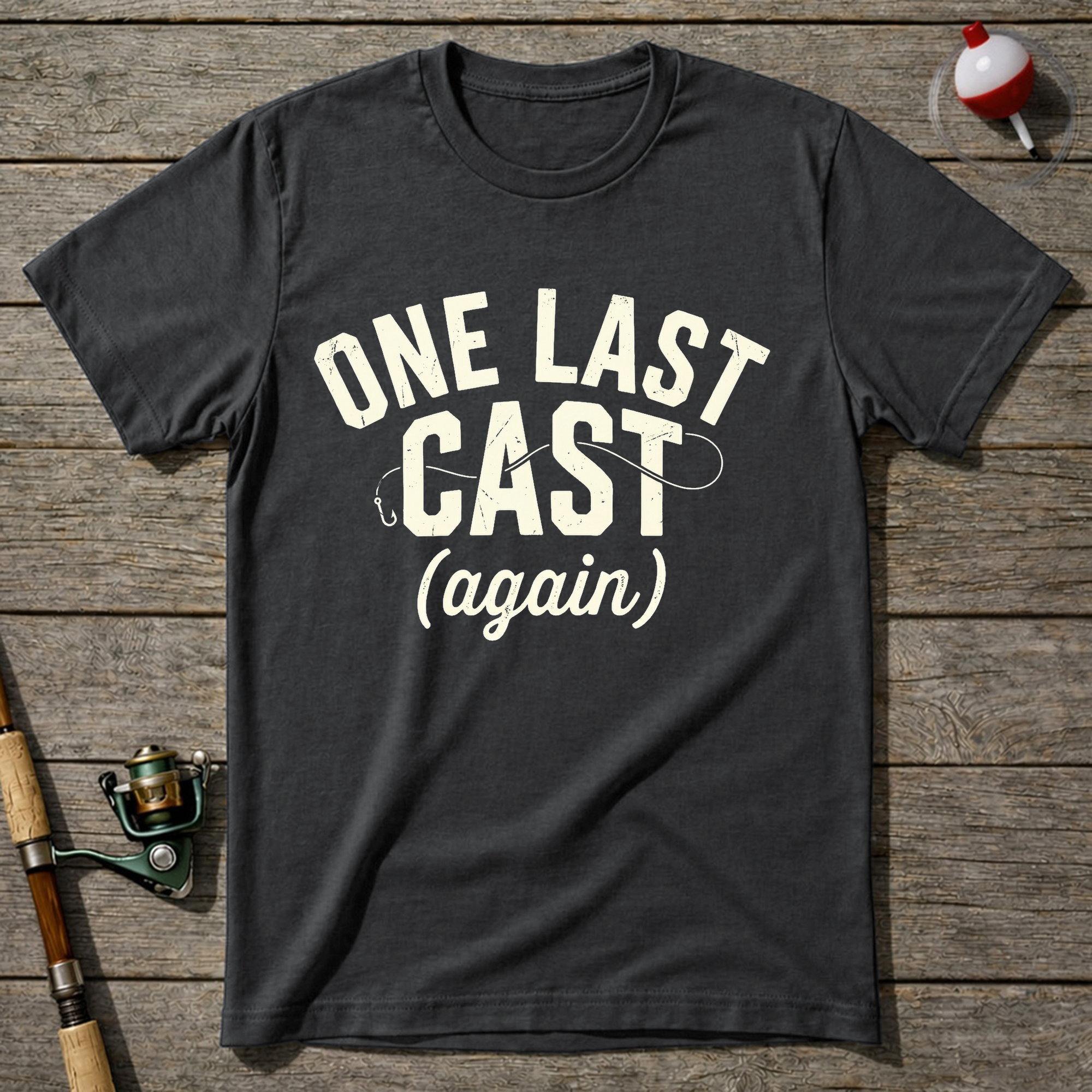 One Last Cast T-Shirt — Charcoal