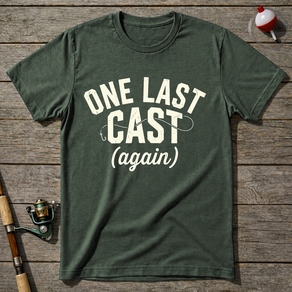 One Last Cast T-Shirt — Military Green