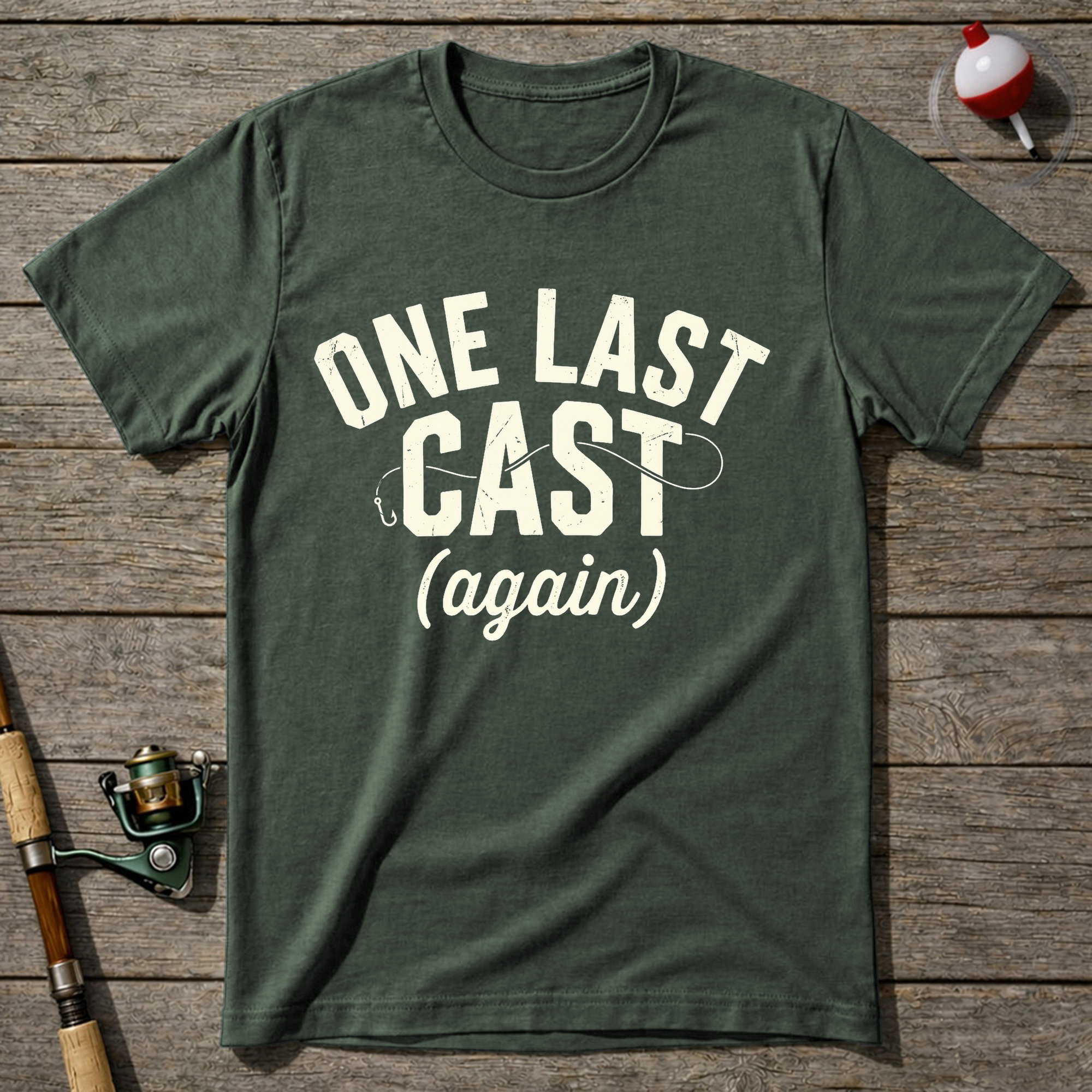 One Last Cast T-Shirt — Military Green