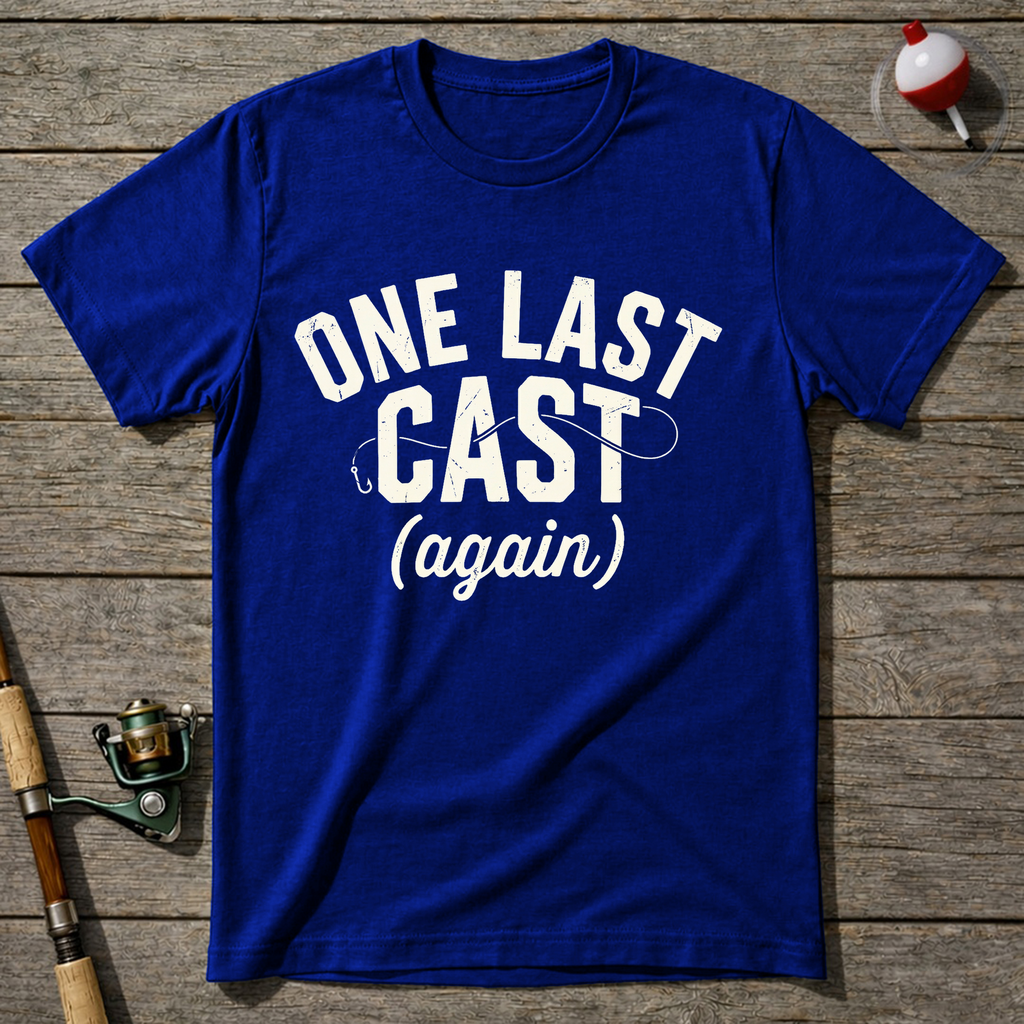 One Last Cast T-Shirt — Royal Blue