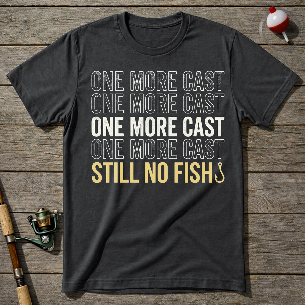 One More Cast T-Shirt — Charcoal