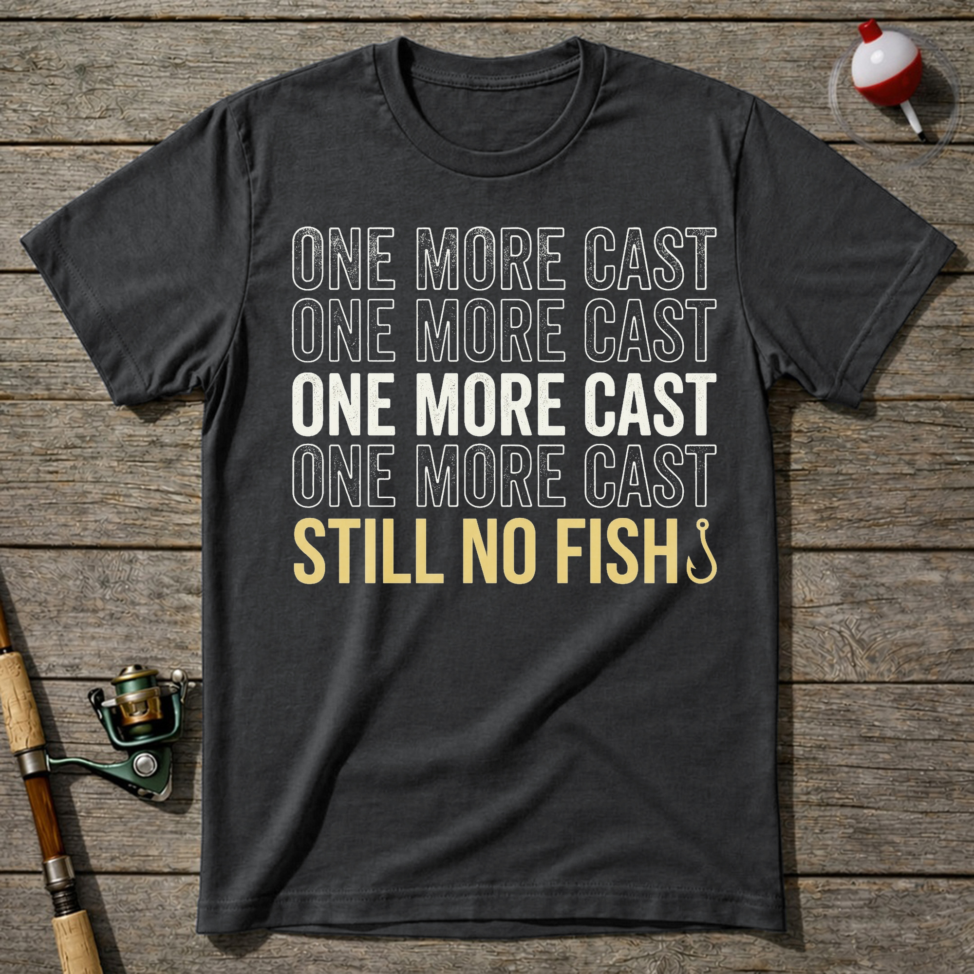 One More Cast T-Shirt — Charcoal