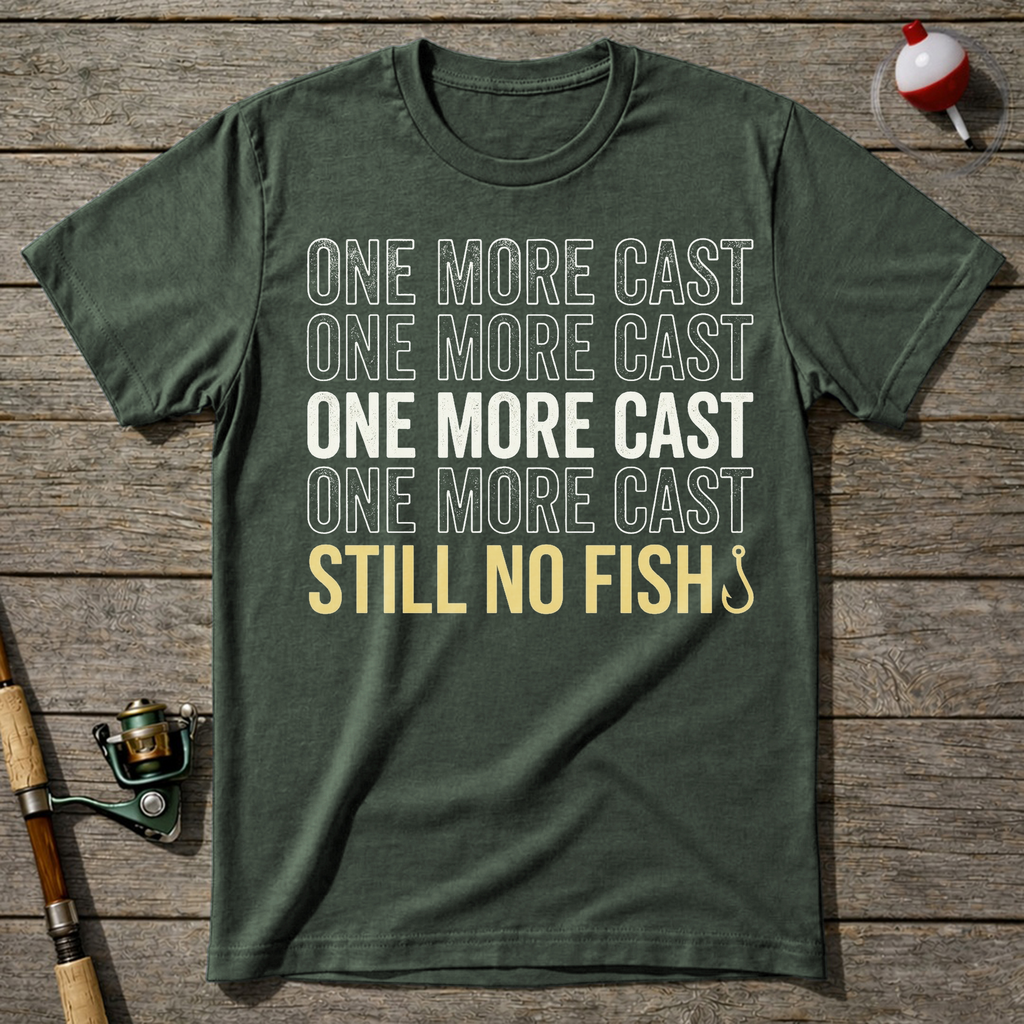 One More Cast T-Shirt — Military Green