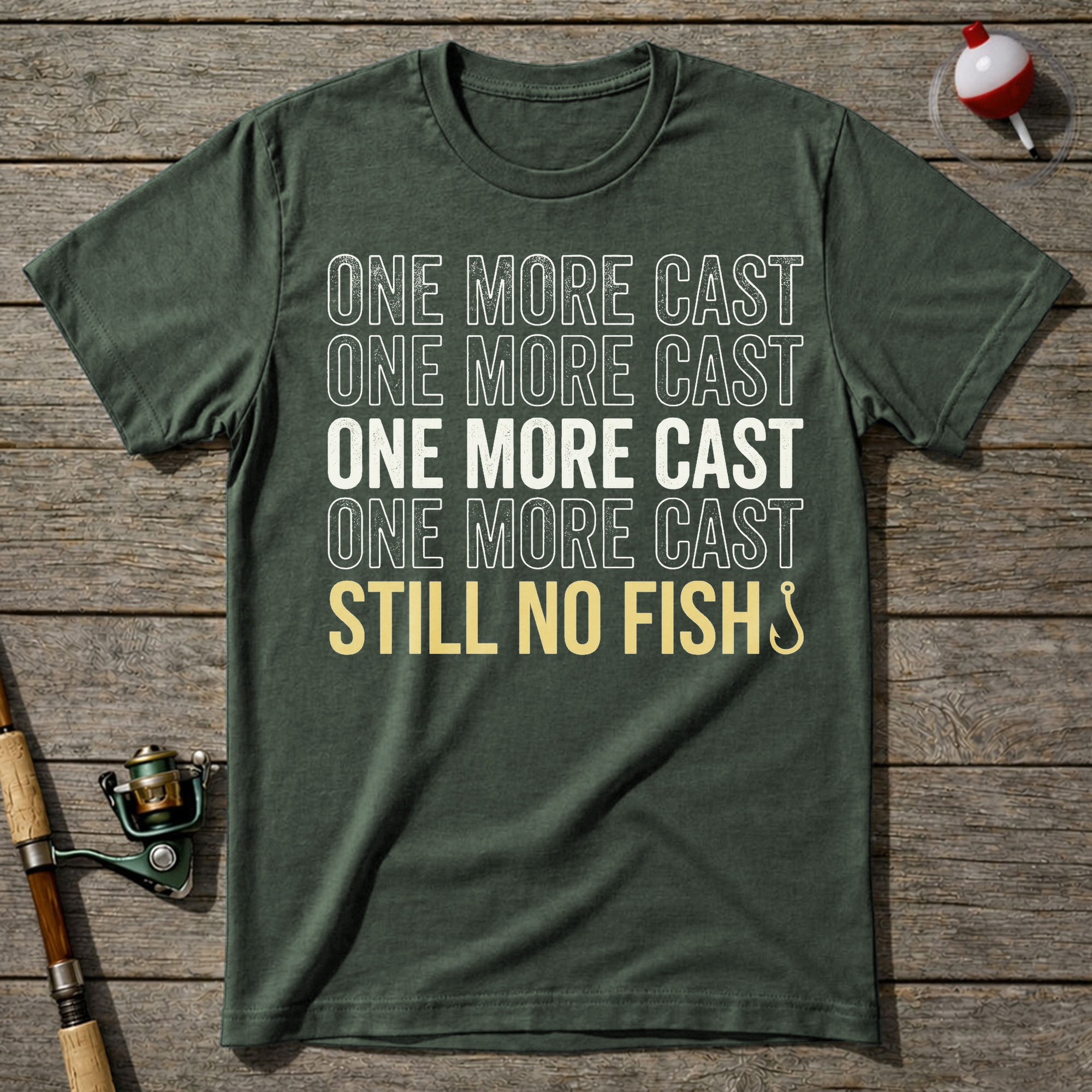 One More Cast T-Shirt — Military Green