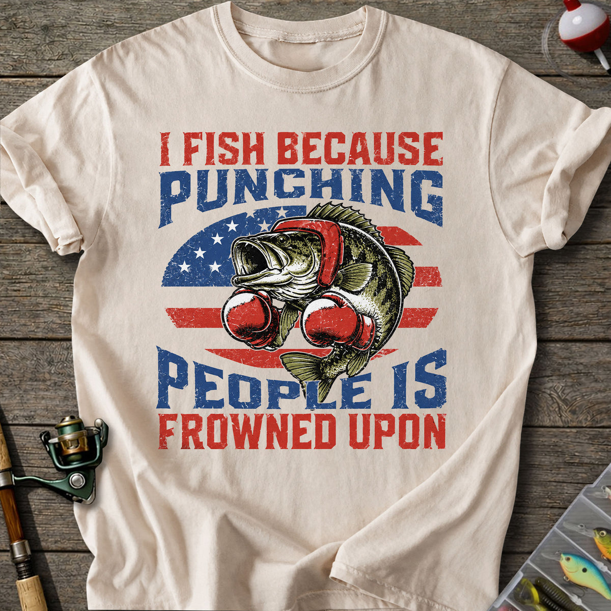 Punching People Fishing T-Shirt