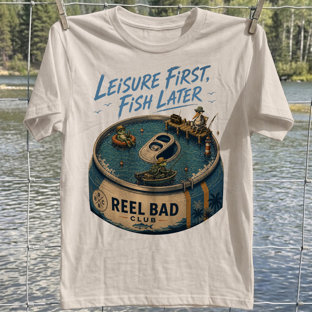Leisure First, Fish Later T-shirt