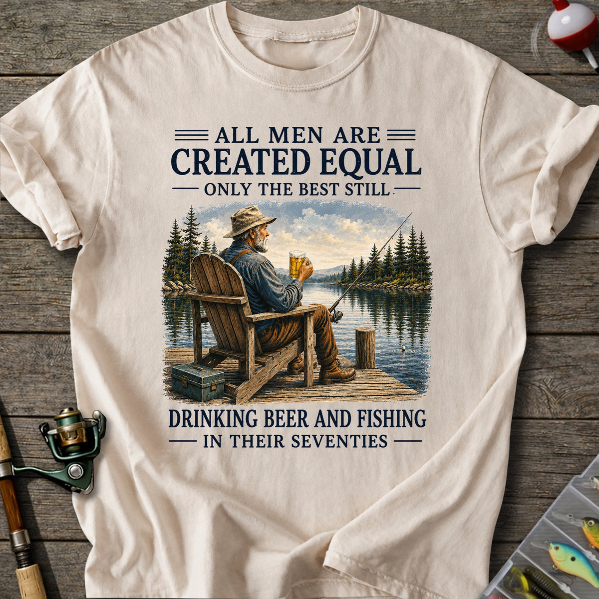 Beer Fishing Seventies T-Shirt
