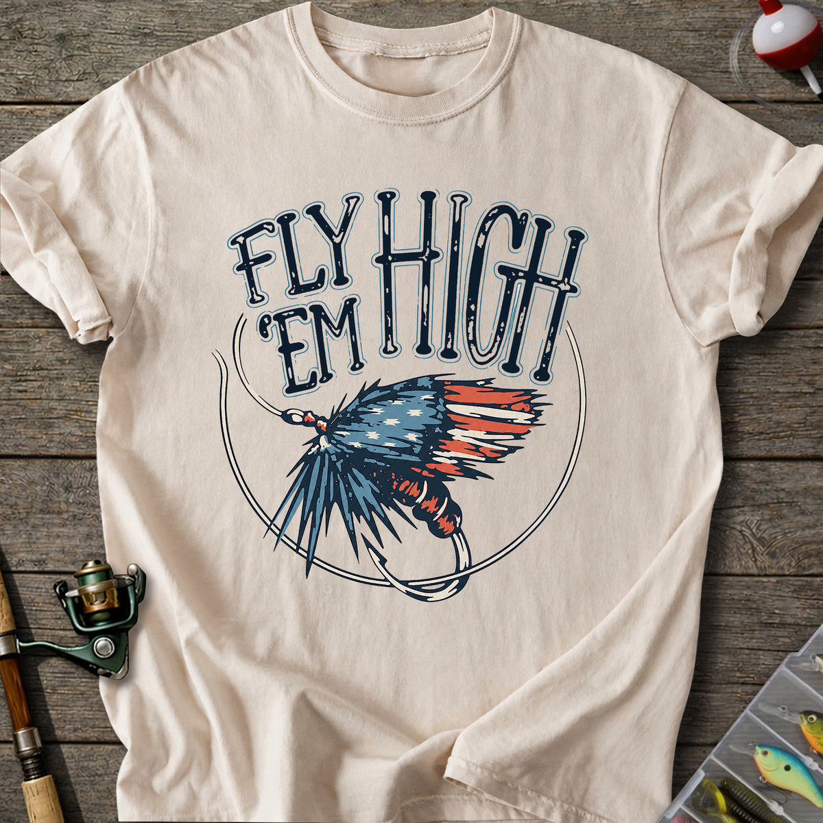 Patriotic Fly Fishing T-Shirt