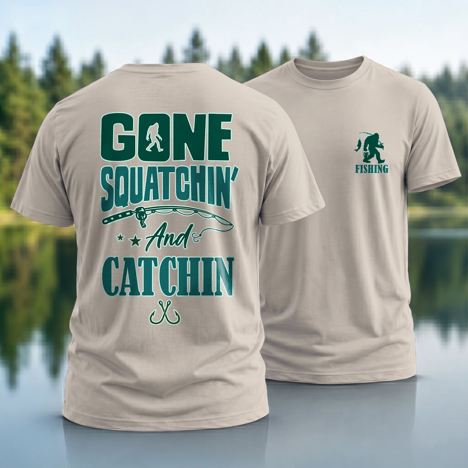 Bigfoot Fishing T-Shirt