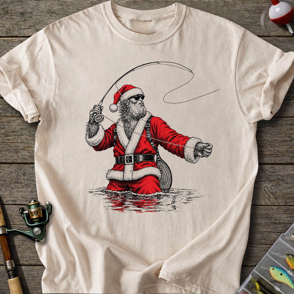 Santa Fly Fishing T-Shirt