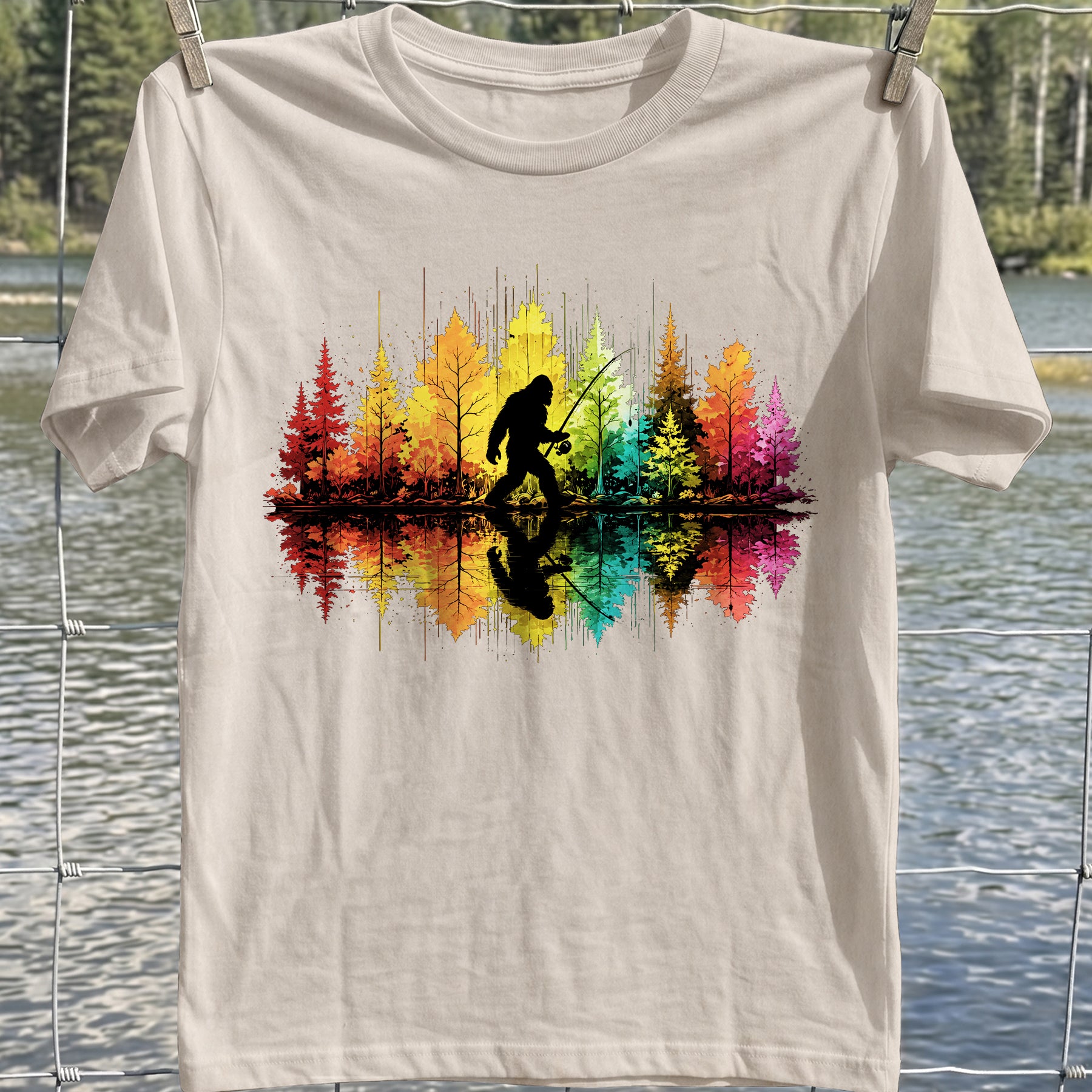 Bigfoot Fishing T-Shirt