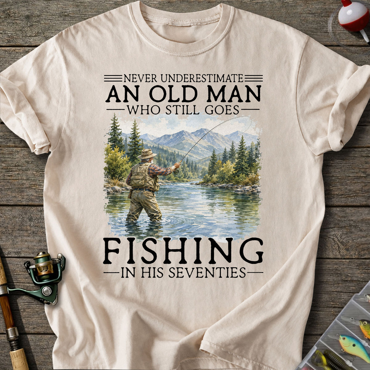 Old Man Fishing T-Shirt