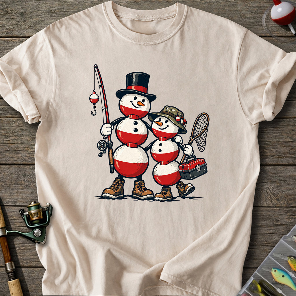Fishing Snowmen T-Shirt