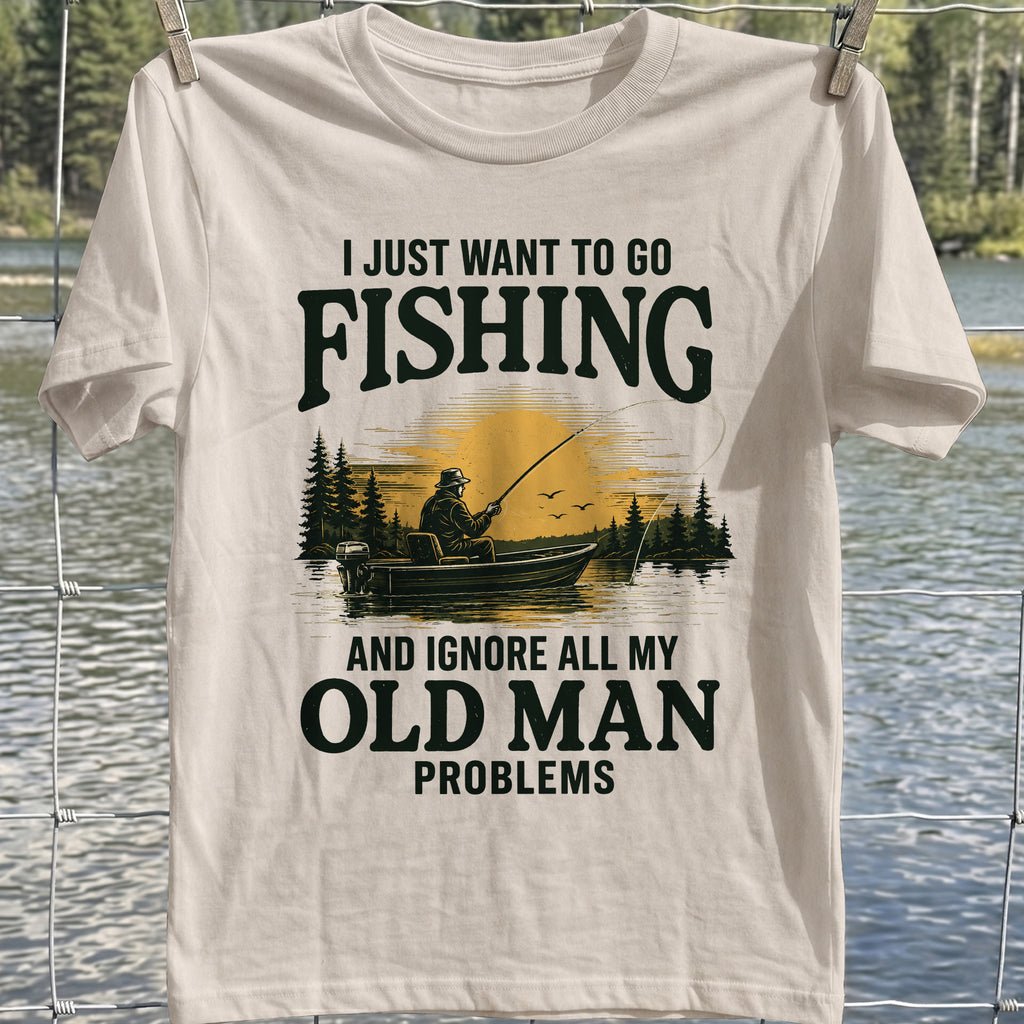 Old Man Fishing T-Shirt