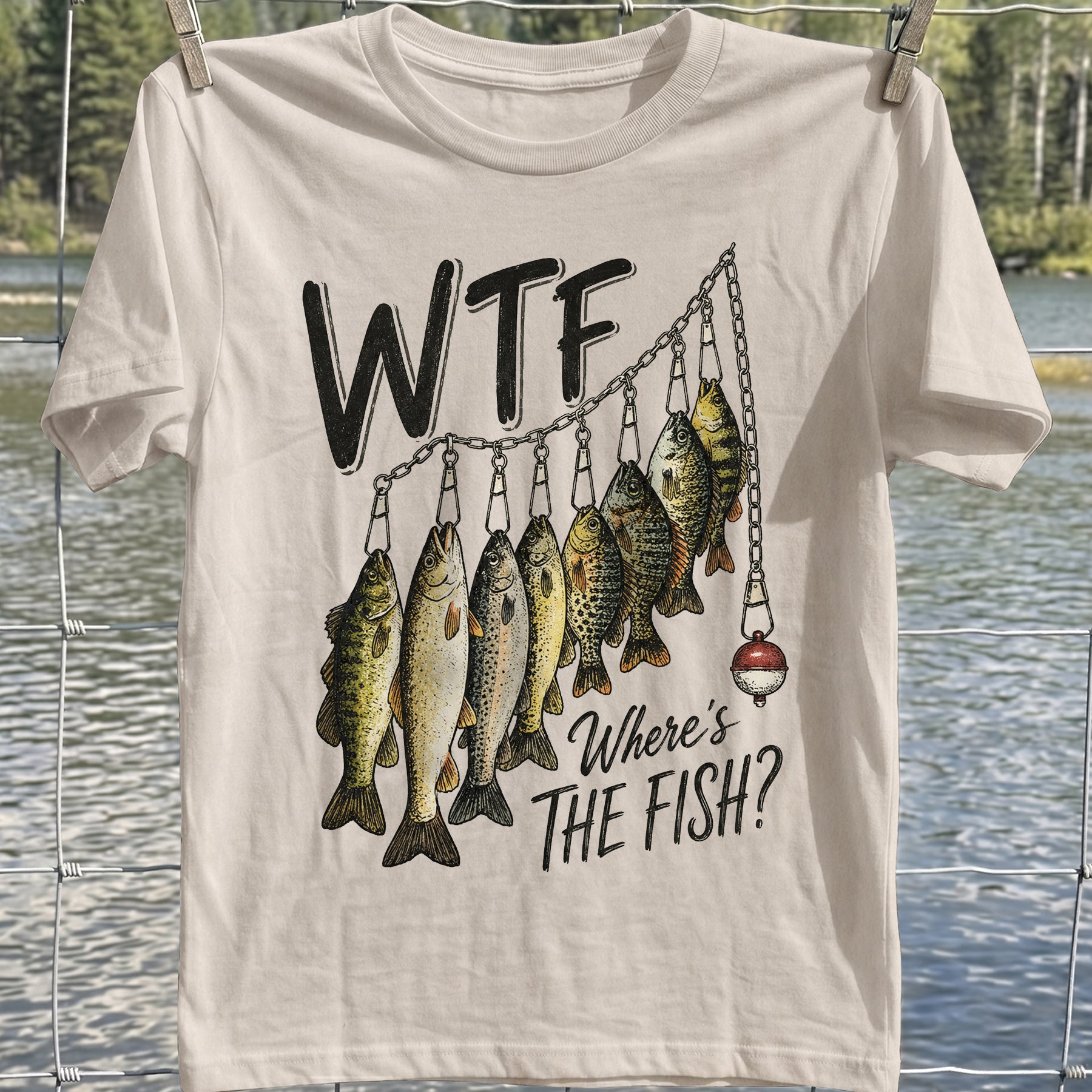 WTF Fish Chain T-Shirt