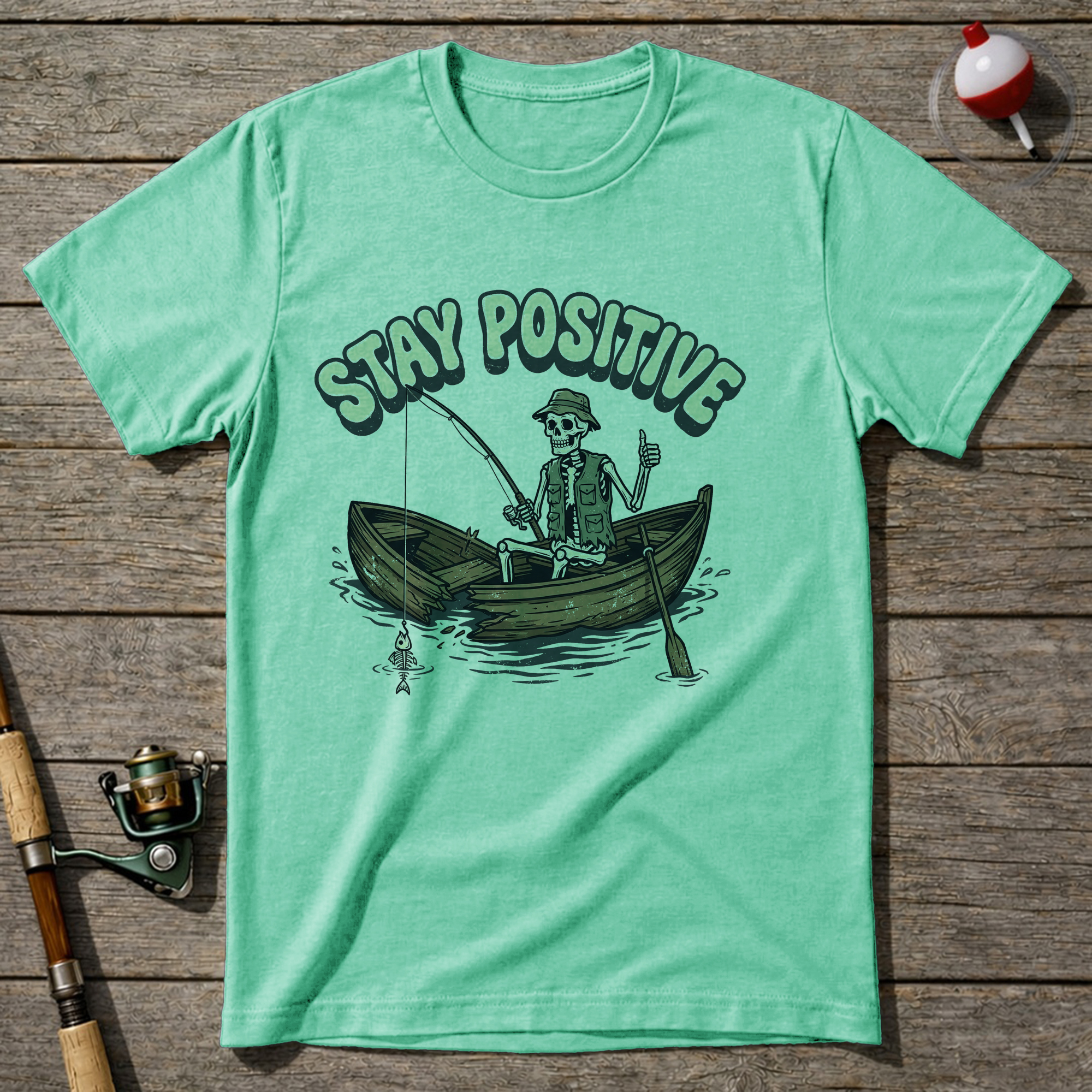 Stay Positive T-Shirt — Mint Green