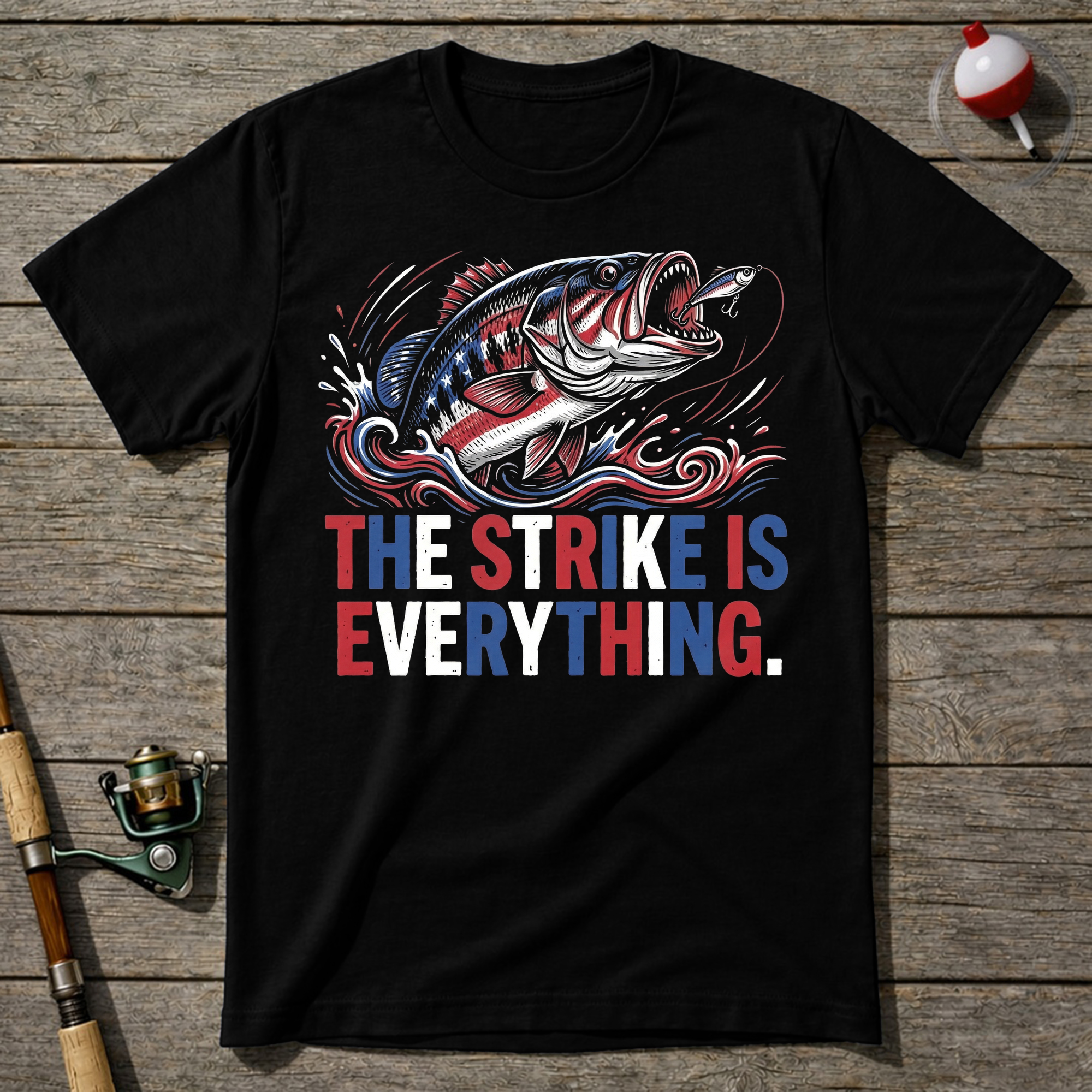 Strike Is Everything Fishing T-Shirt — Maroon