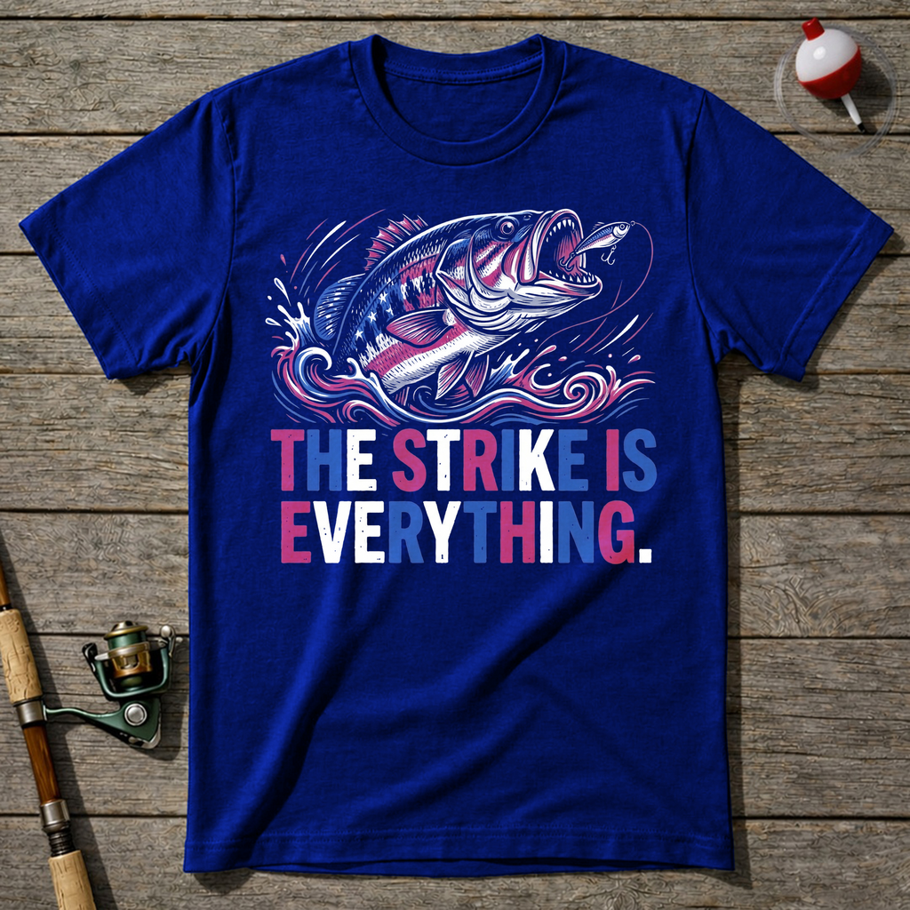 Strike Is Everything Fishing T-Shirt — Royal Blue