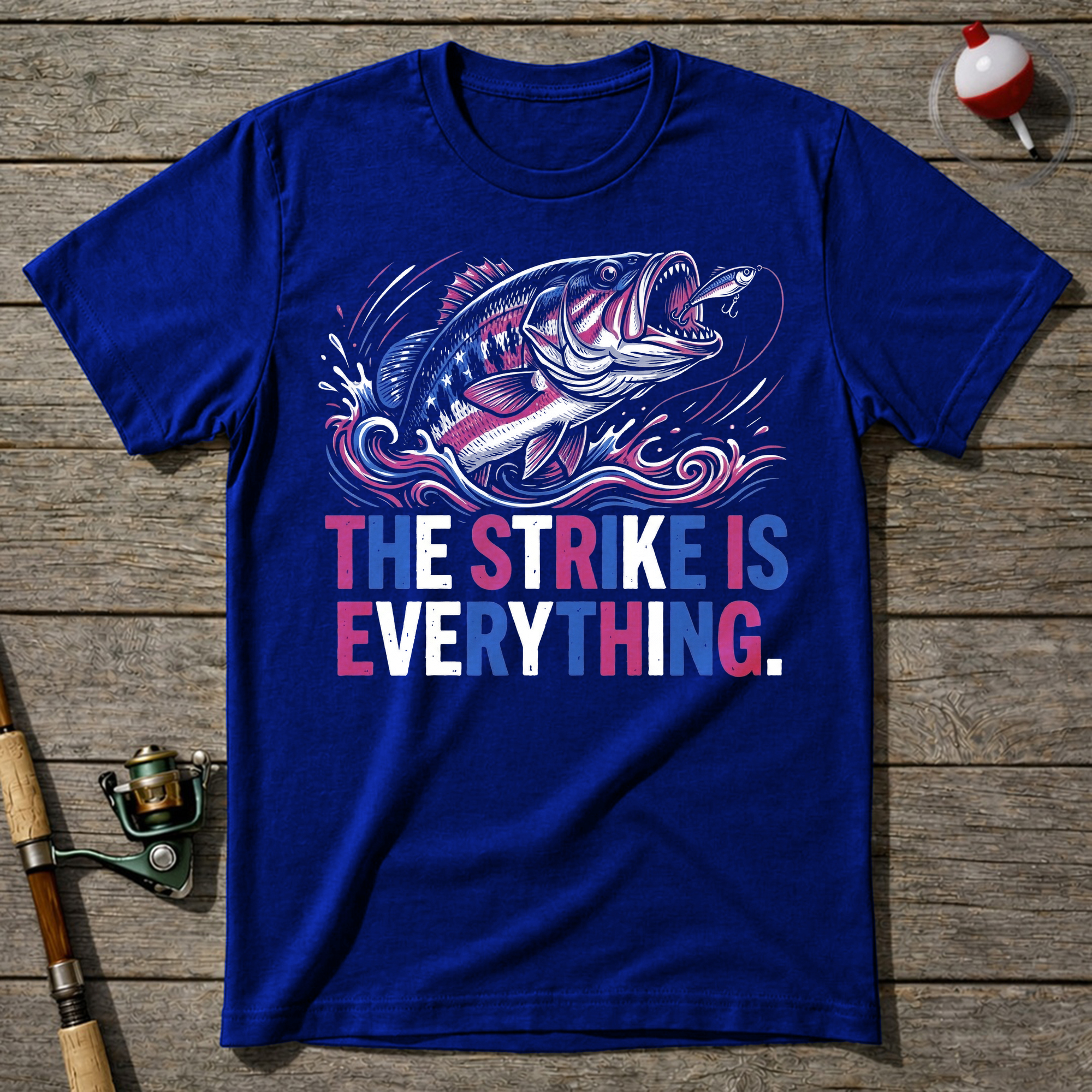 Strike Is Everything Fishing T-Shirt — Royal Blue