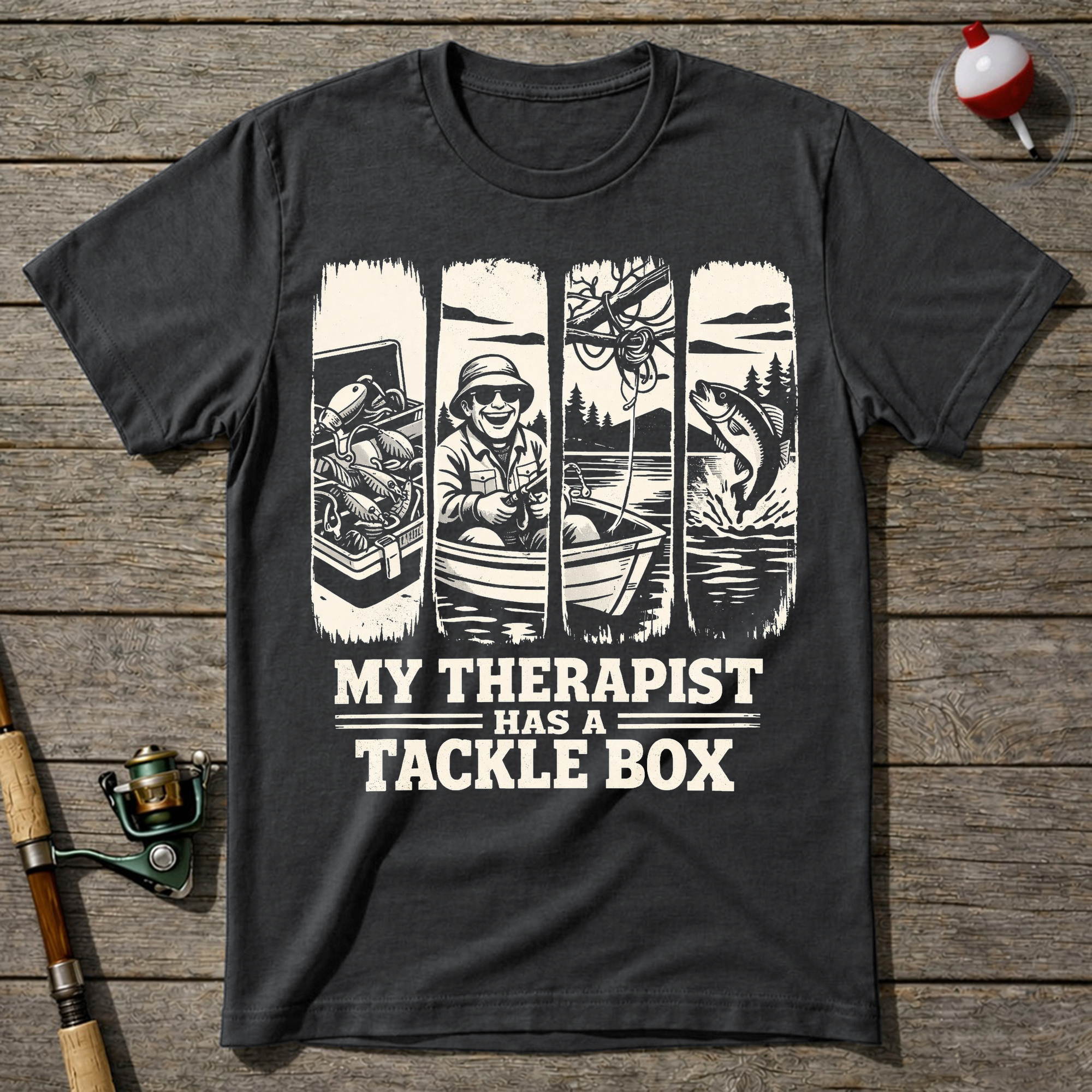 Tackle Box T-Shirt — Charcoal