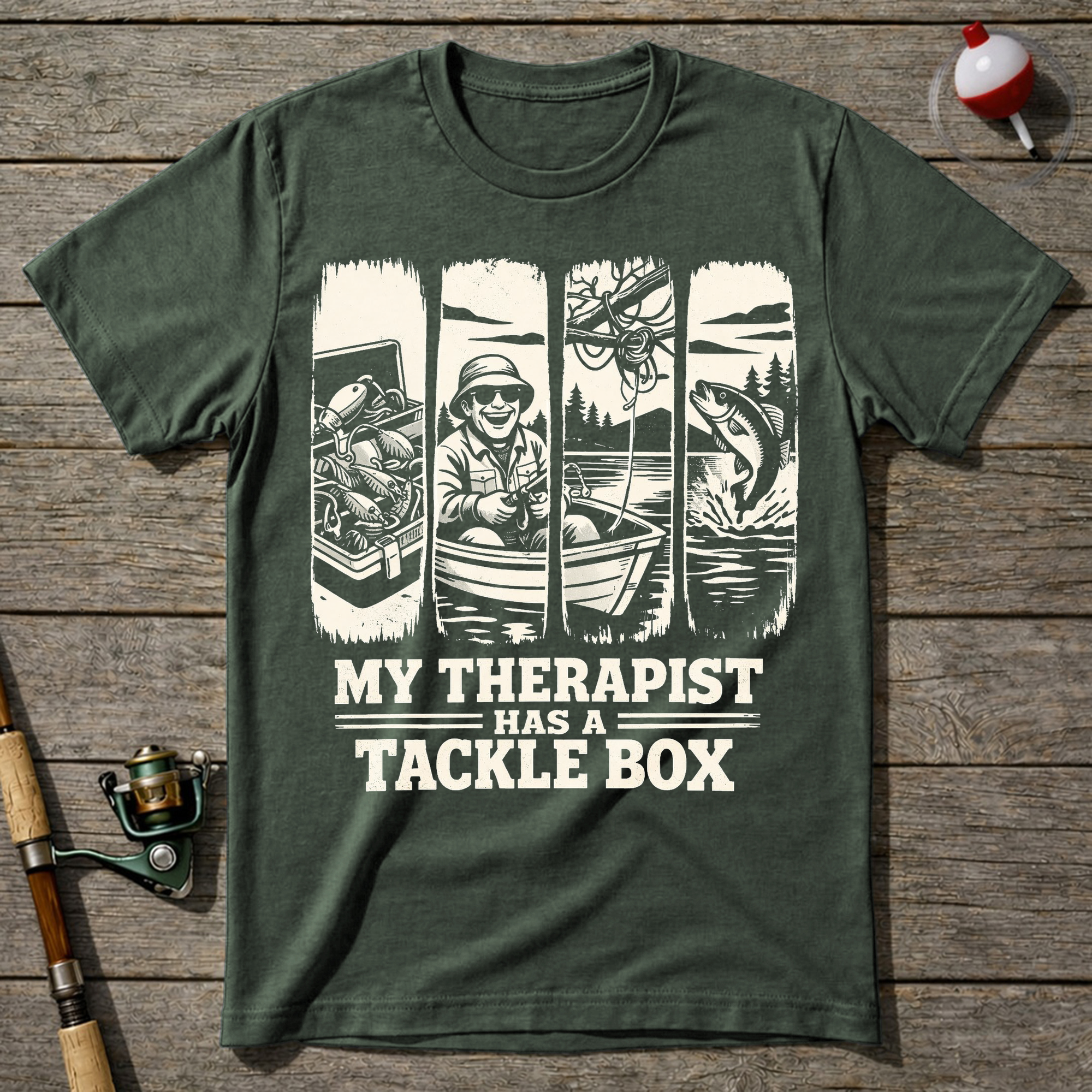 Tackle Box T-Shirt — Military Green