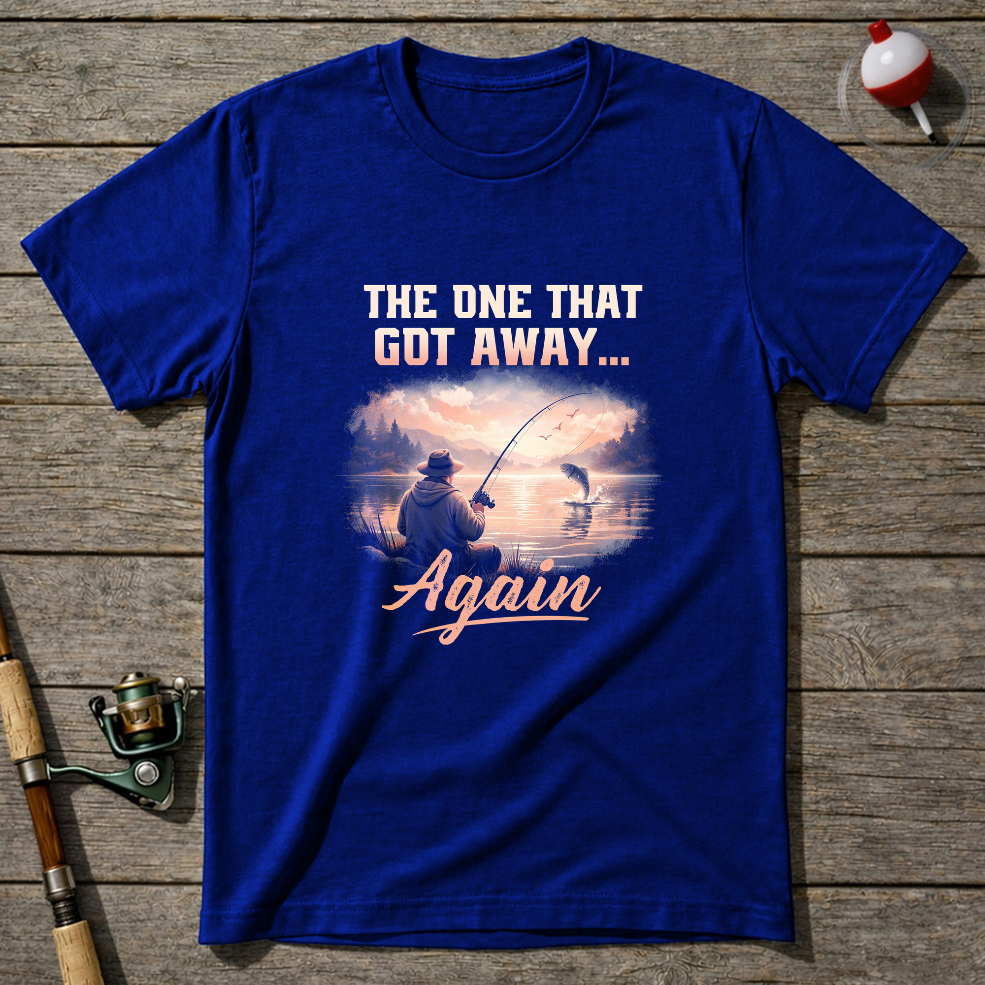 The One That Got Away Again Fishing T-Shirt — Royal Blue