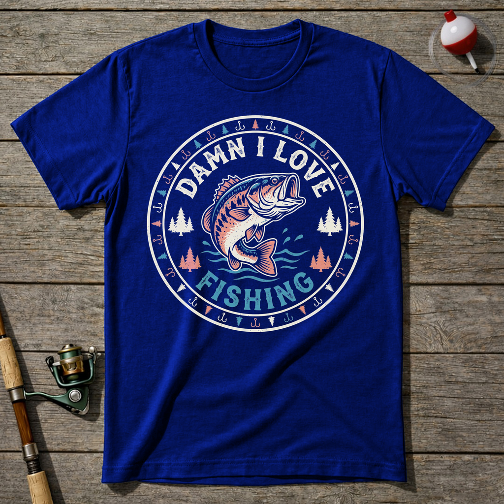 Vintage DILF Fishing T-Shirt — Royal Blue
