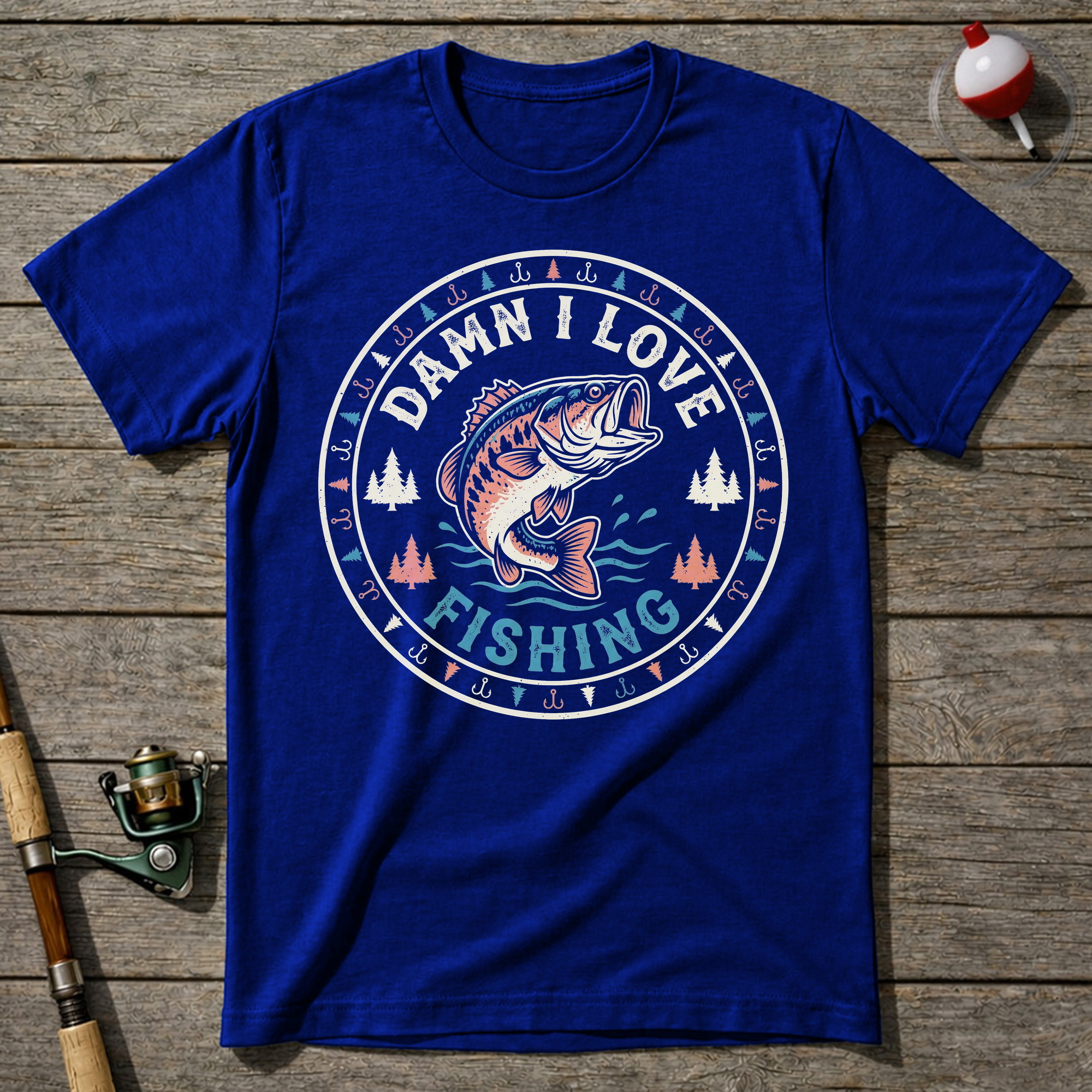 Vintage DILF Fishing T-Shirt — Royal Blue