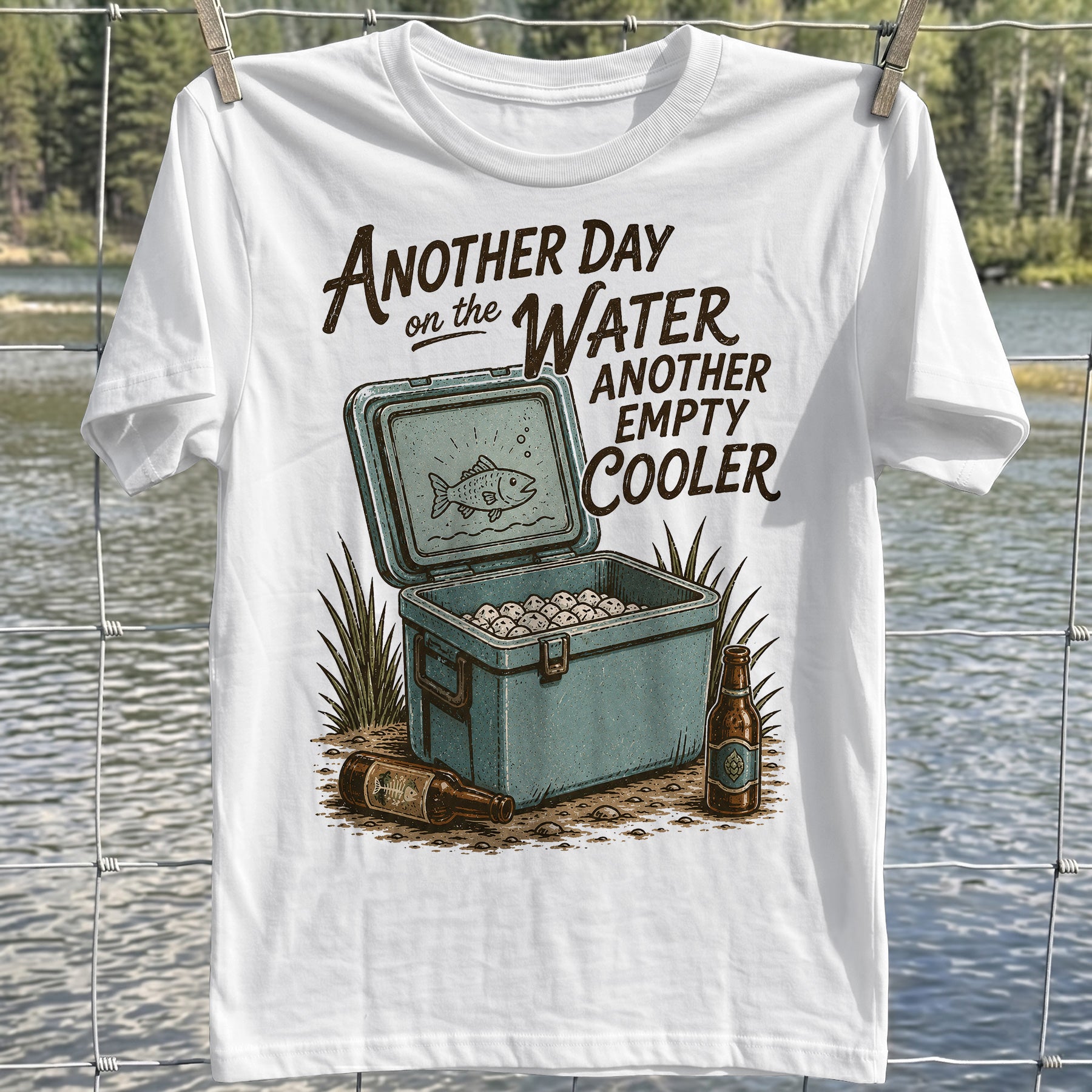 Empty Cooler Fishing T-shirt