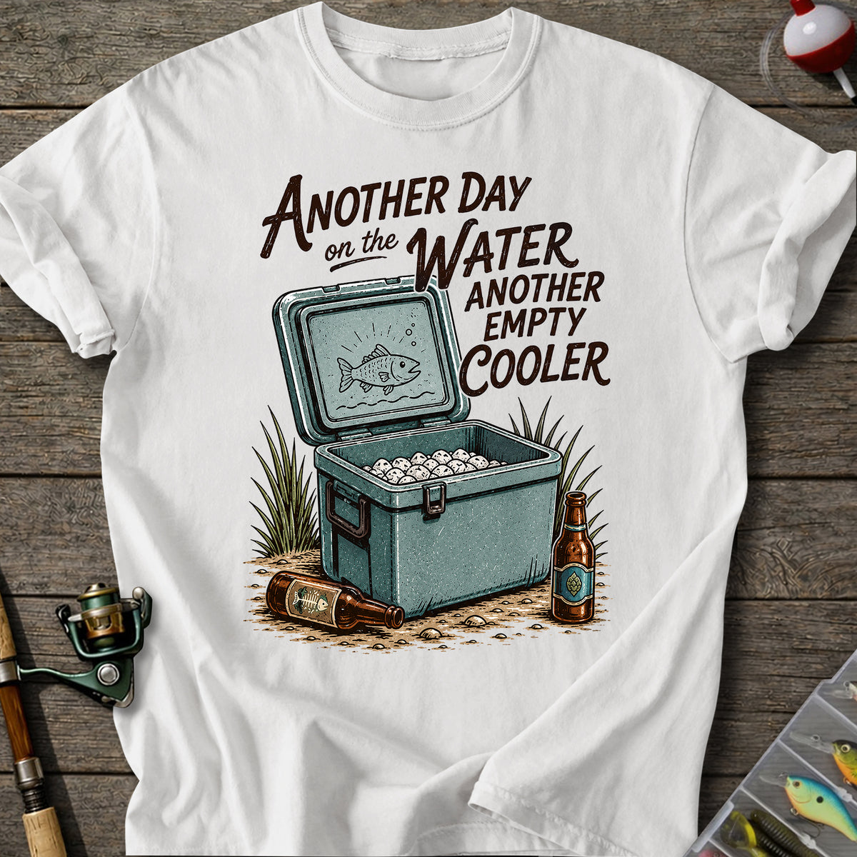 Empty Cooler Fishing T-shirt