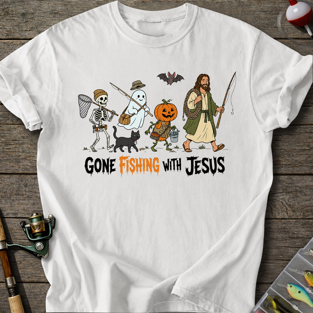 Gone Fishing With Jesus T-Shirt