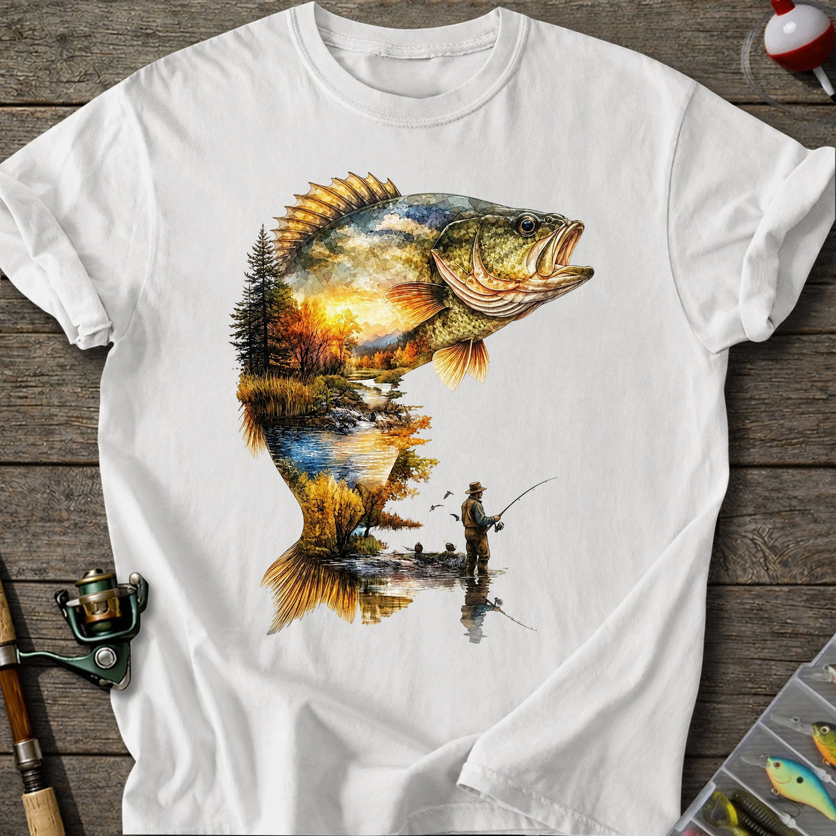 Autumn Bass Fishing T-Shirt