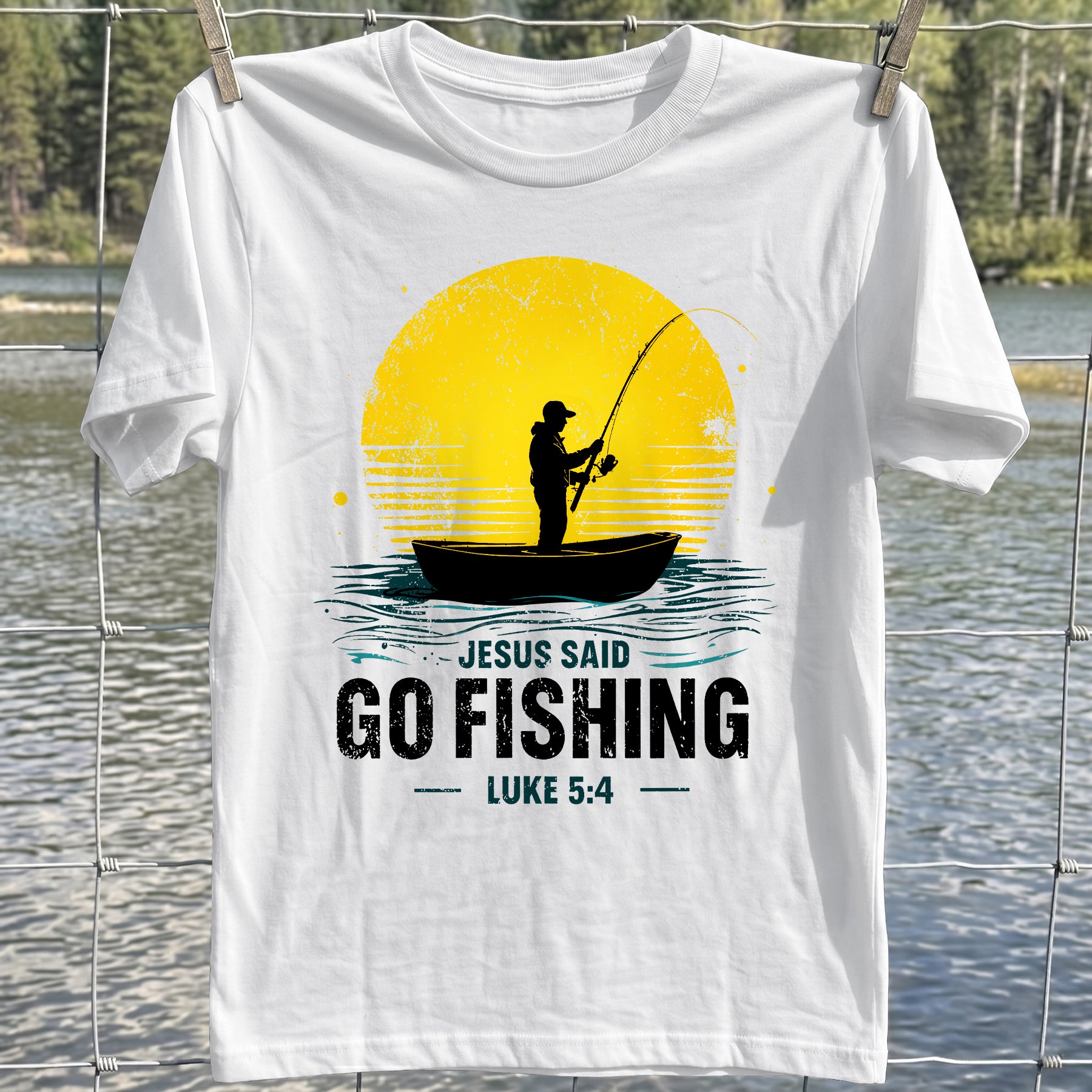 Jesus Go Fishing T-Shirt