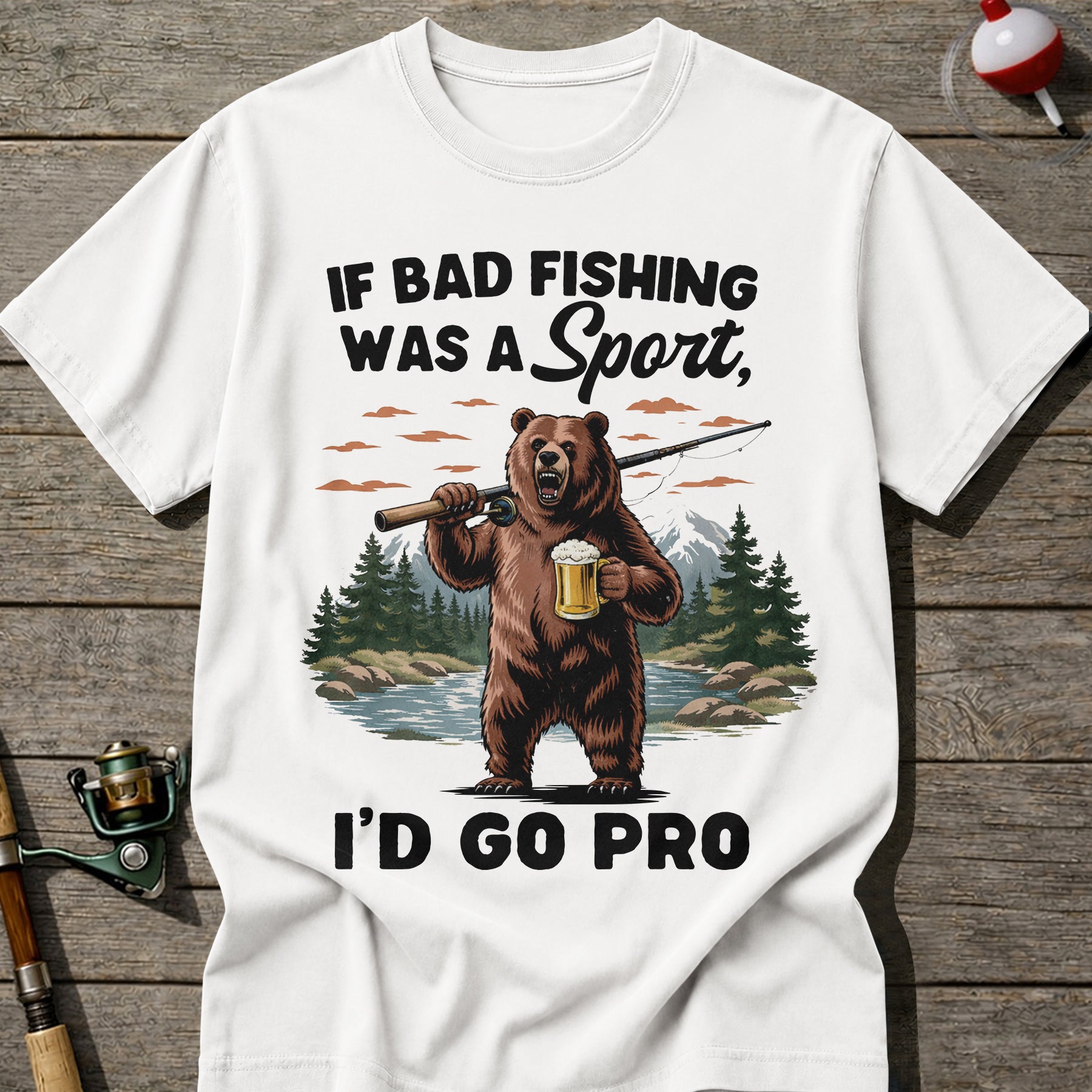 Fishing Bear T-Shirt