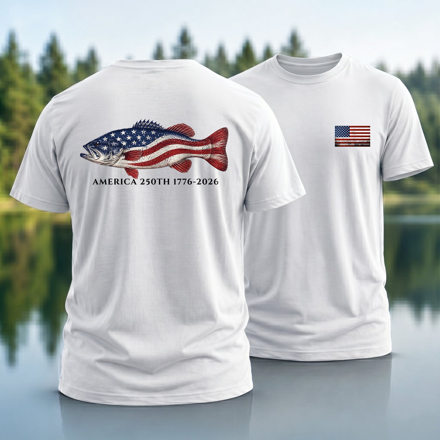 250th Bass Flag T-shirt