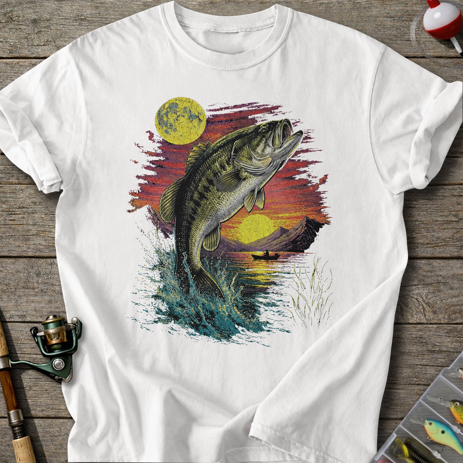 Retro Lake Bass T-Shirt