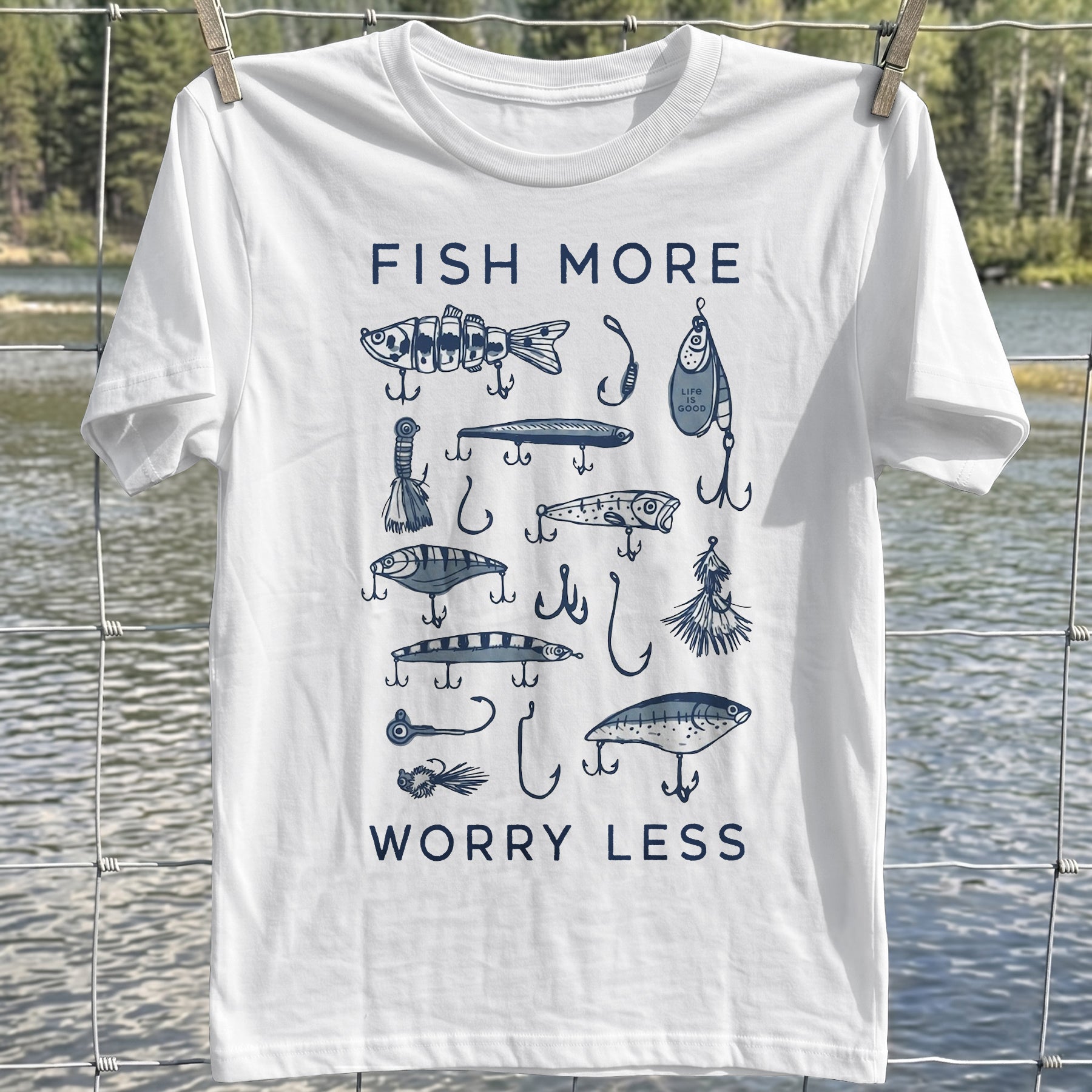 Fish More Worry Less T-Shirt