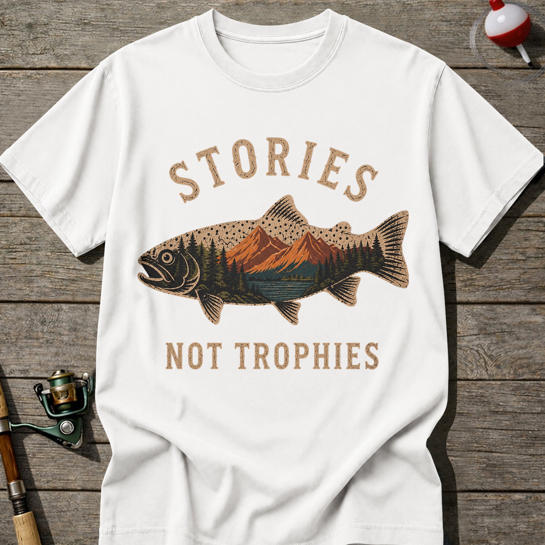 Stories Not Trophies Fishing T-shirt