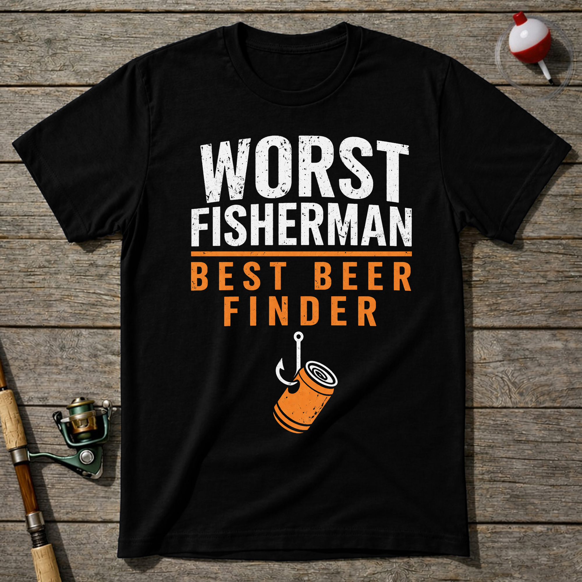 Worst Fisherman Best Beer T-Shirt — Maroon