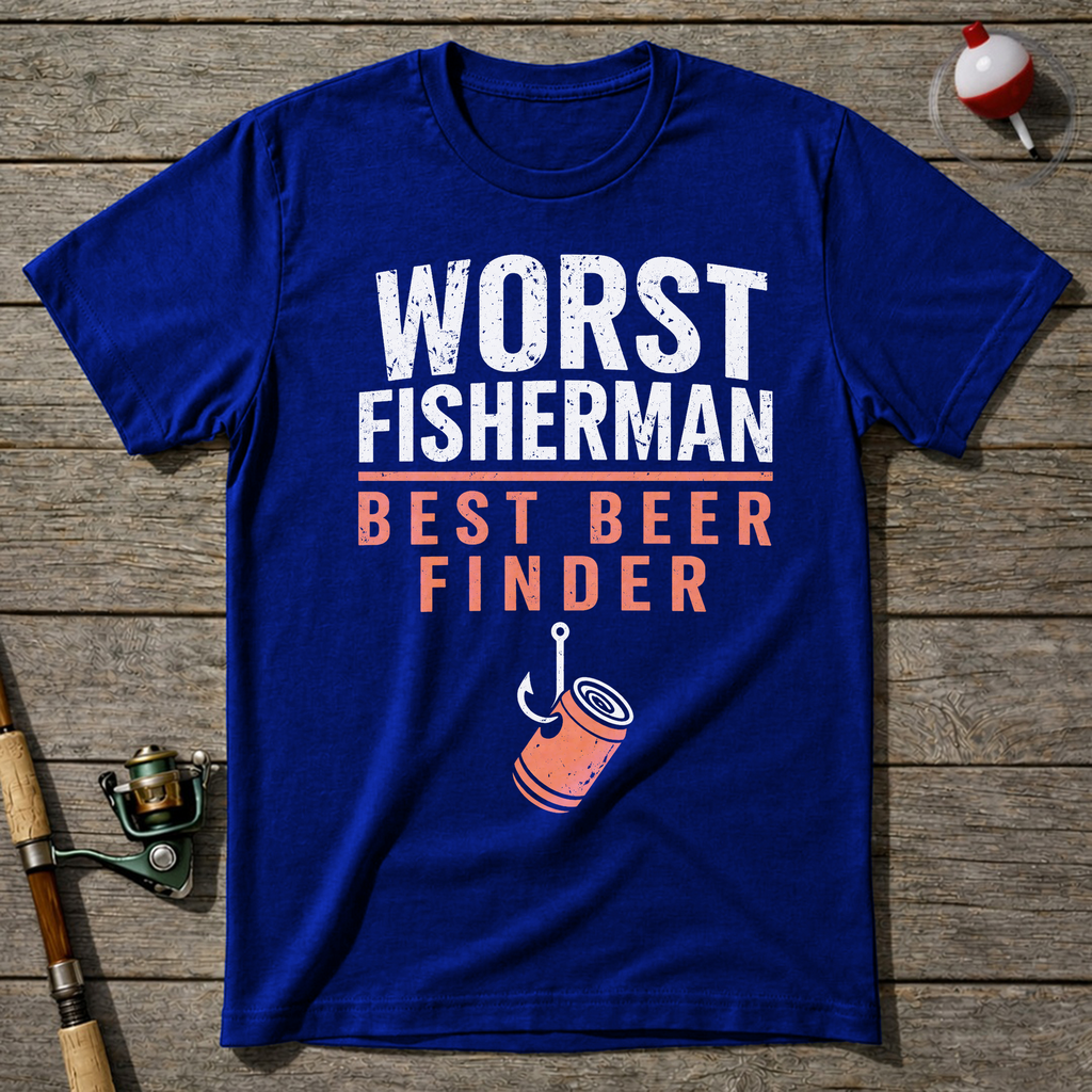 Worst Fisherman Best Beer T-Shirt — Royal Blue